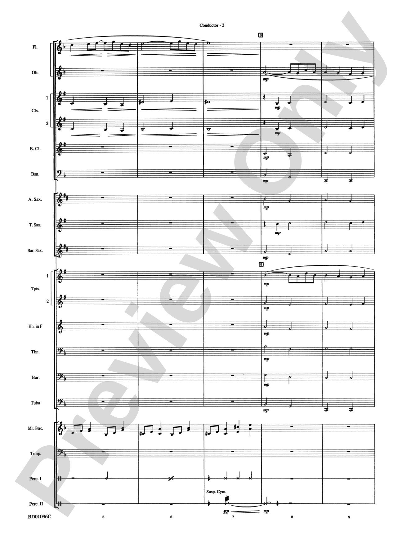 Pavane (Pour Une Infante Defunte): Concert Band Conductor Score & Parts