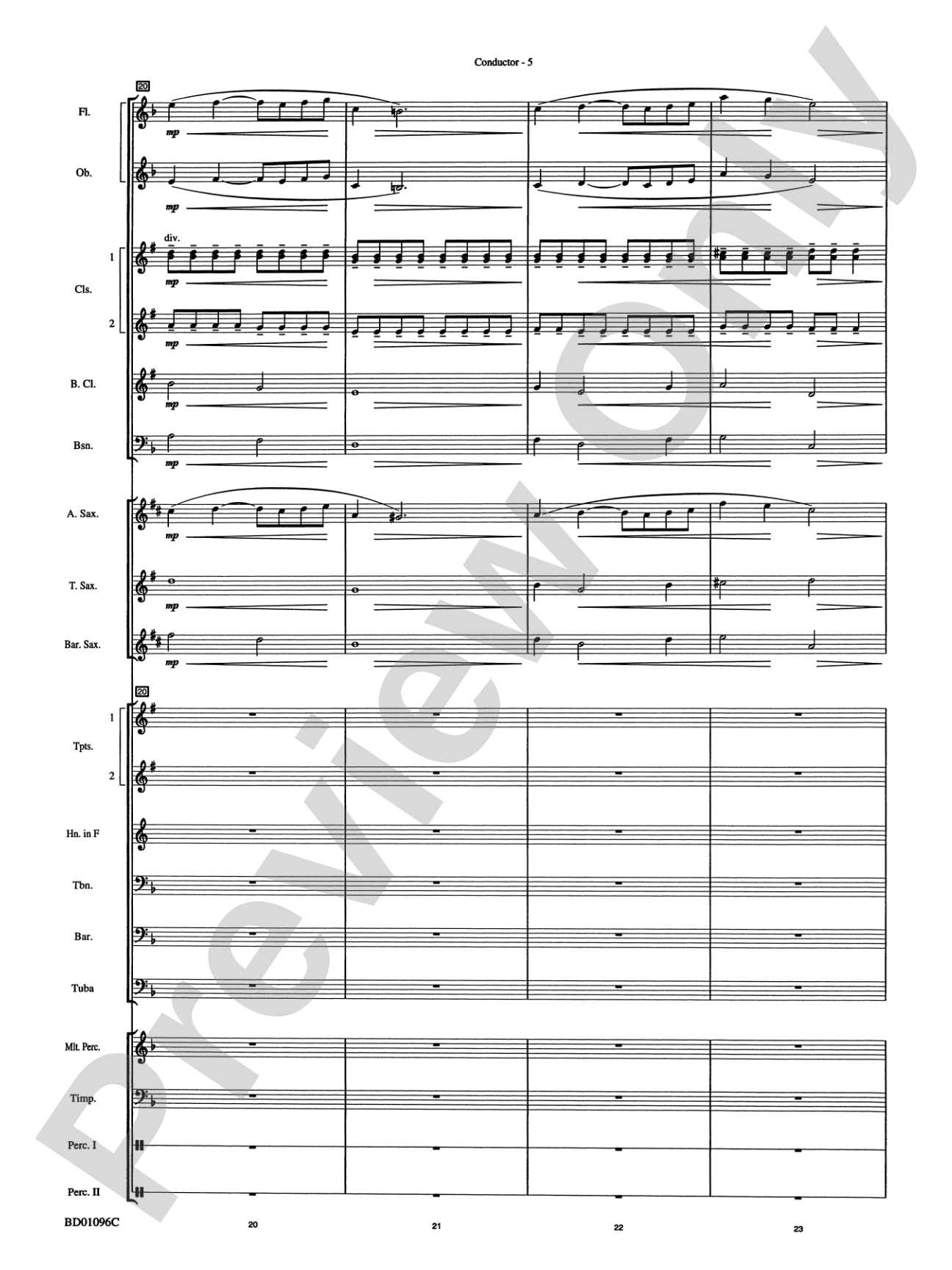 Pavane (Pour Une Infante Defunte): Concert Band Conductor Score & Parts
