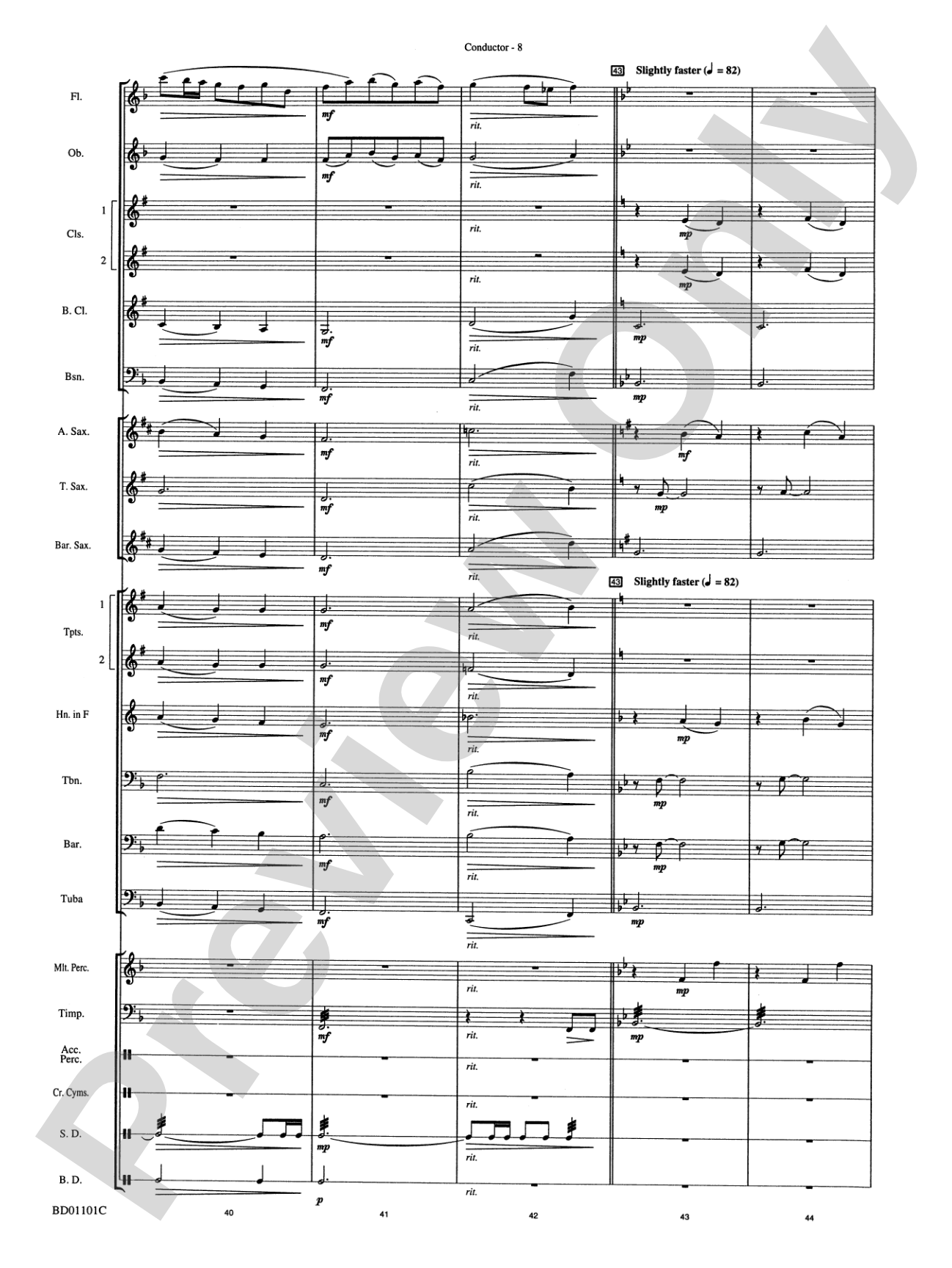 Slane: Concert Band Conductor Score & Parts