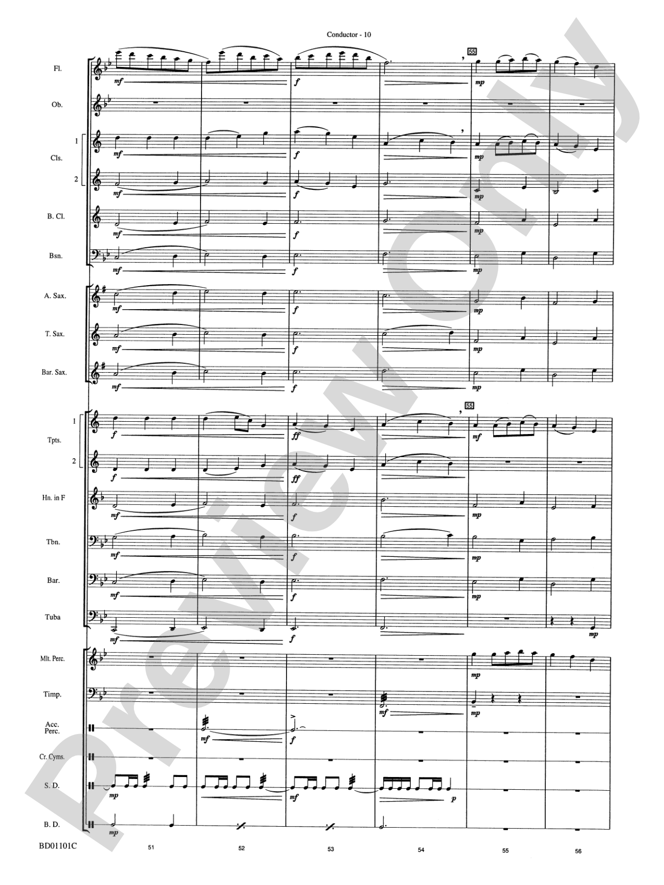 Slane: Concert Band Conductor Score & Parts