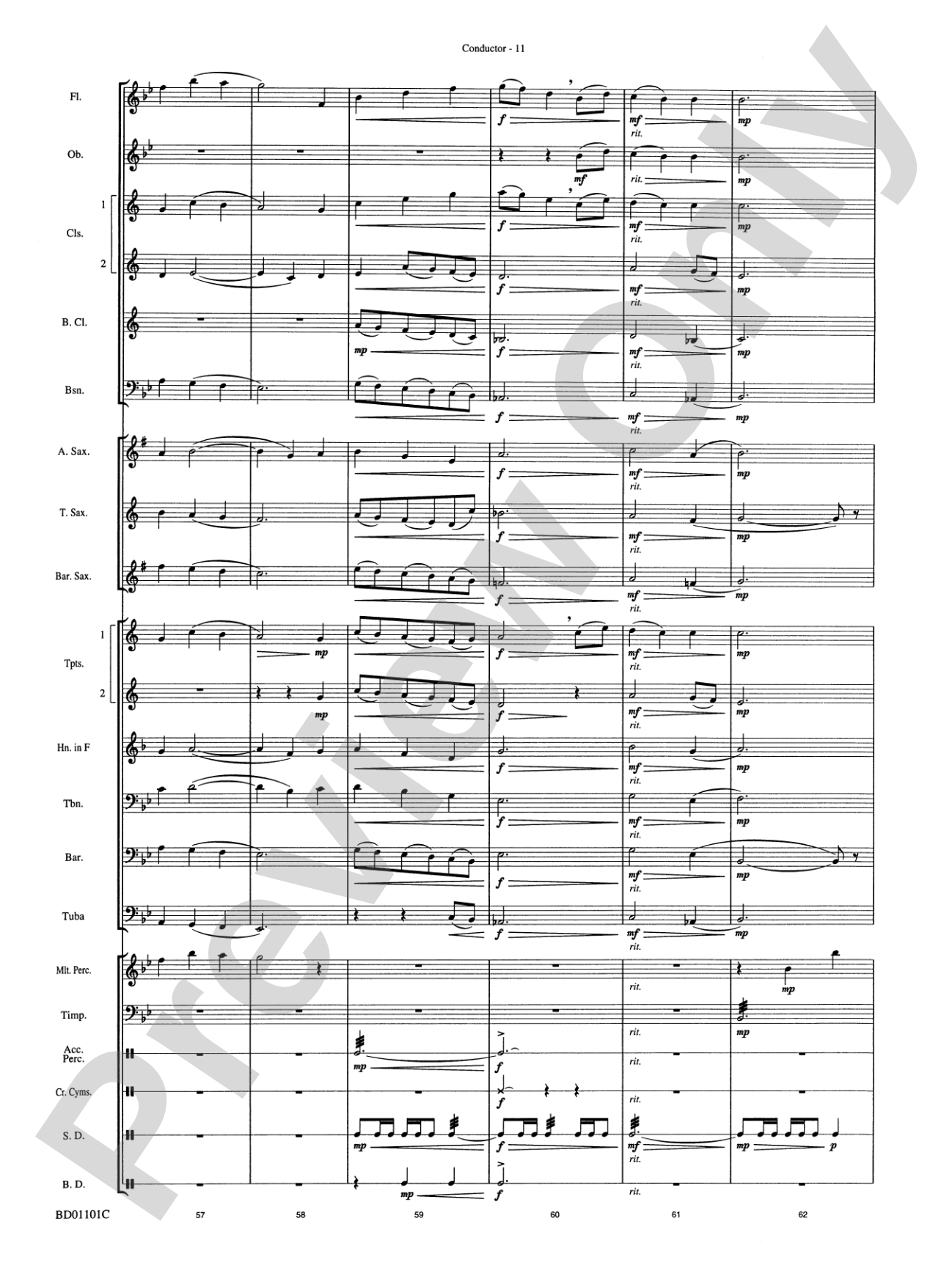 Slane: Concert Band Conductor Score & Parts