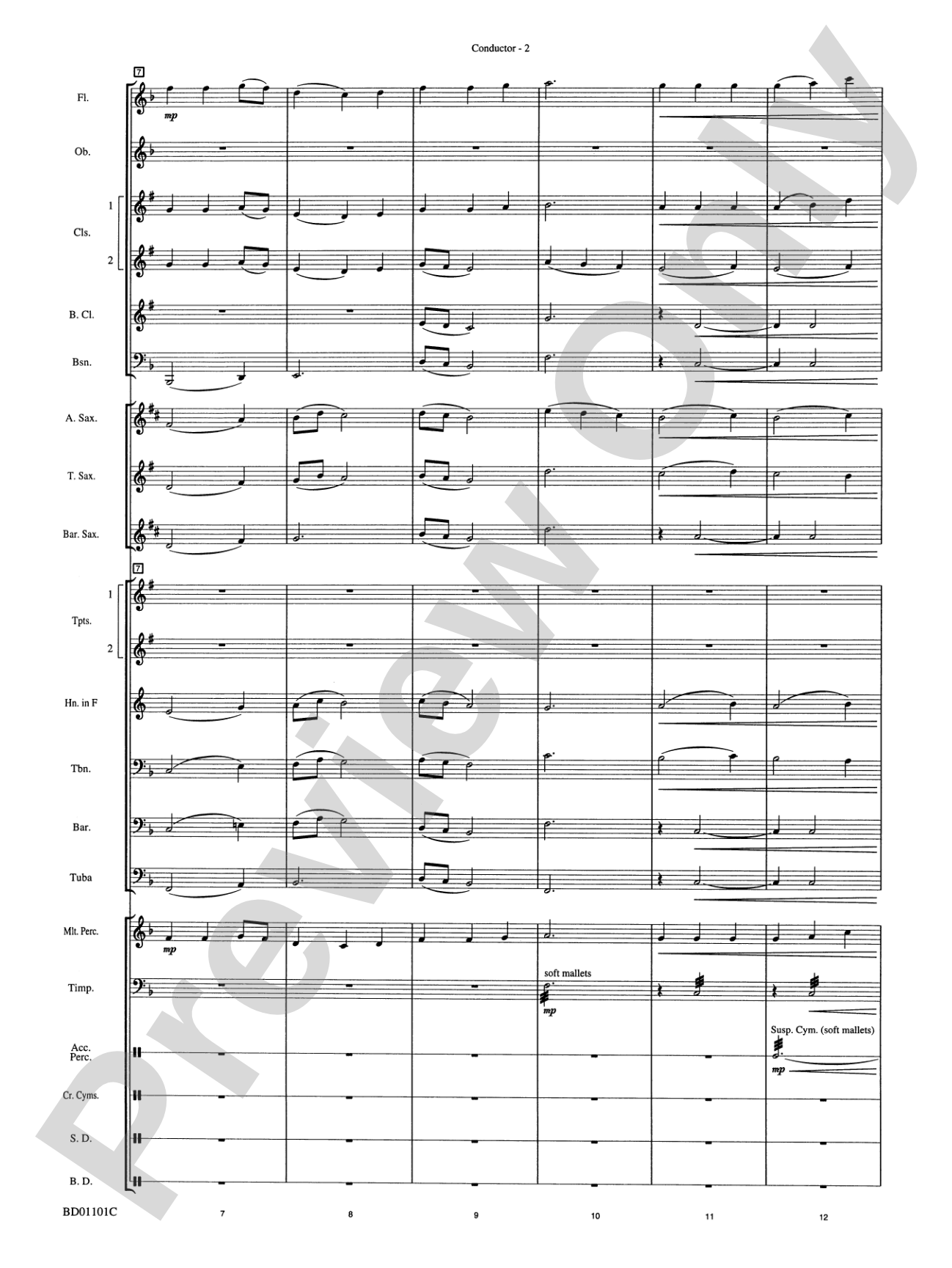 Slane: Concert Band Conductor Score & Parts
