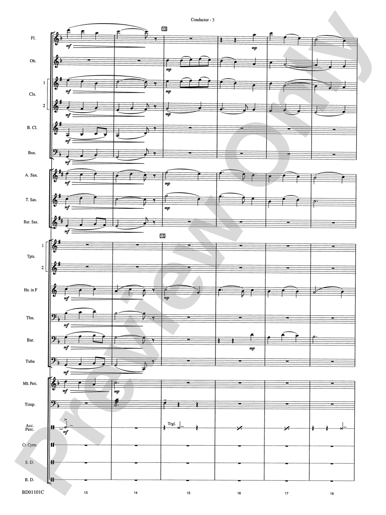 Slane: Concert Band Conductor Score & Parts