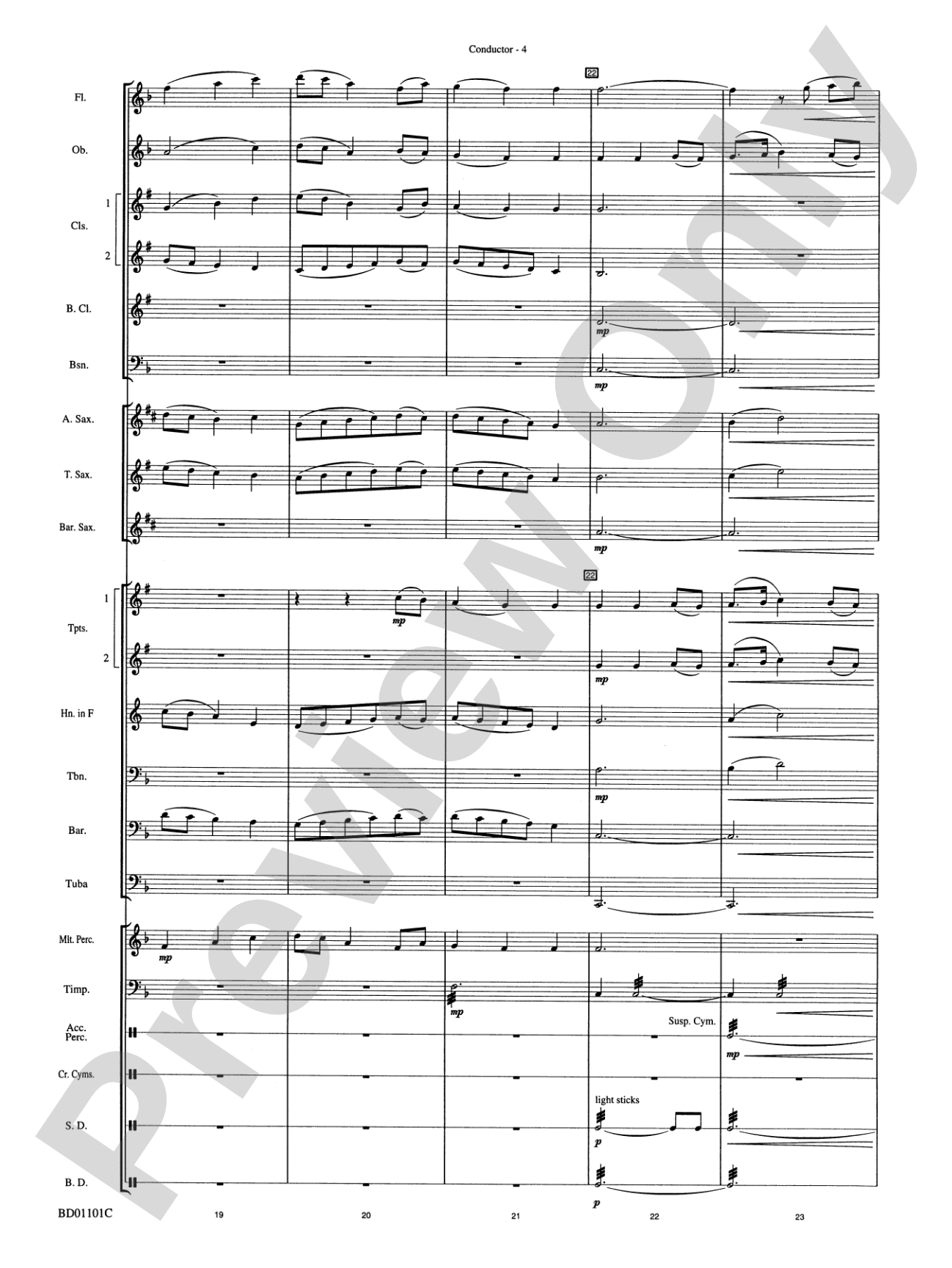 Slane: Concert Band Conductor Score & Parts