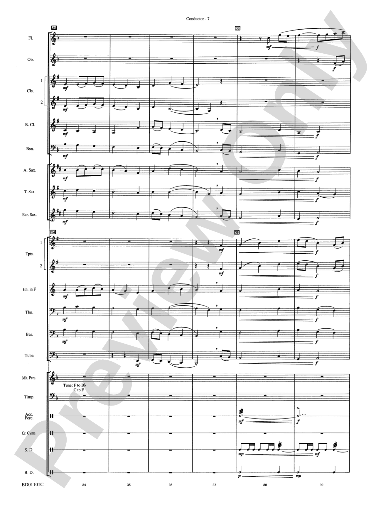 Slane: Concert Band Conductor Score & Parts