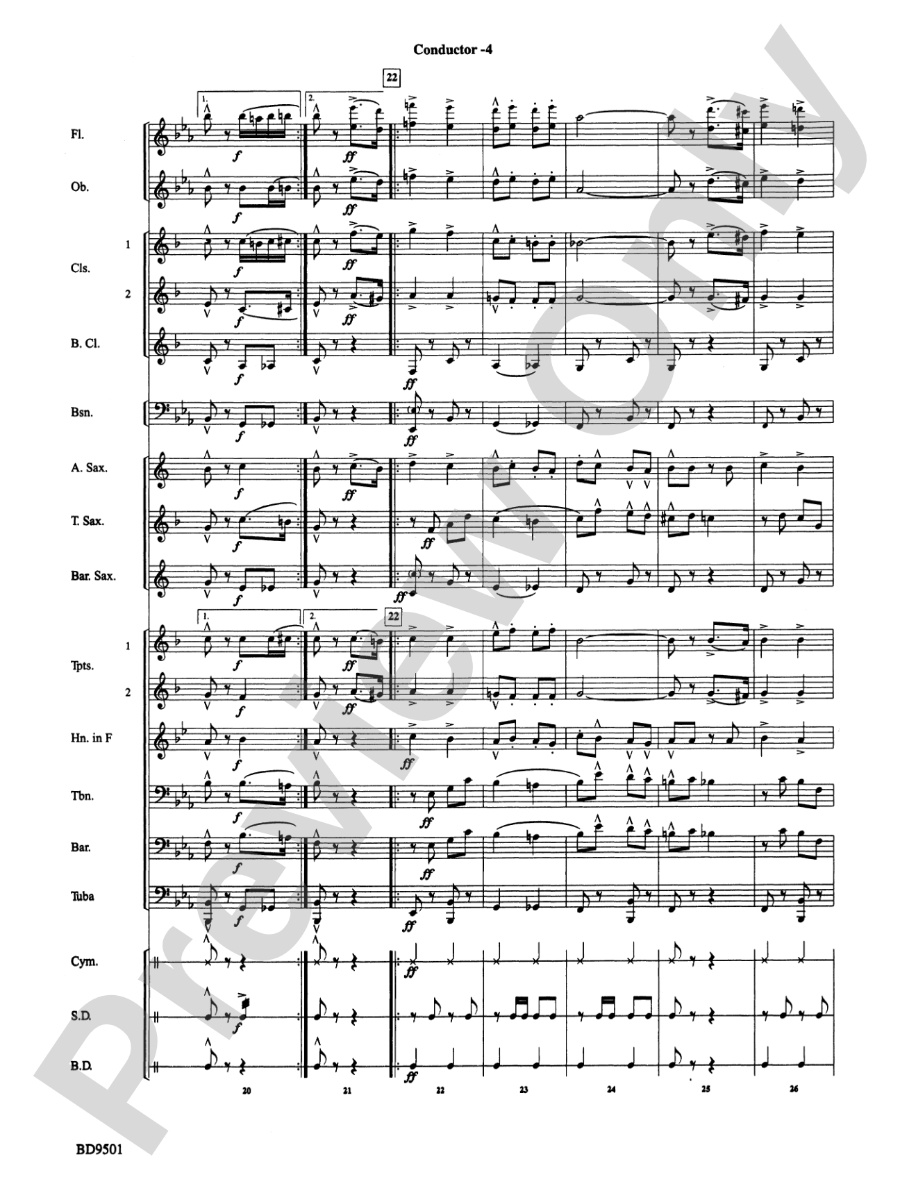 The Chimes of Liberty: Concert Band Conductor Score & Parts