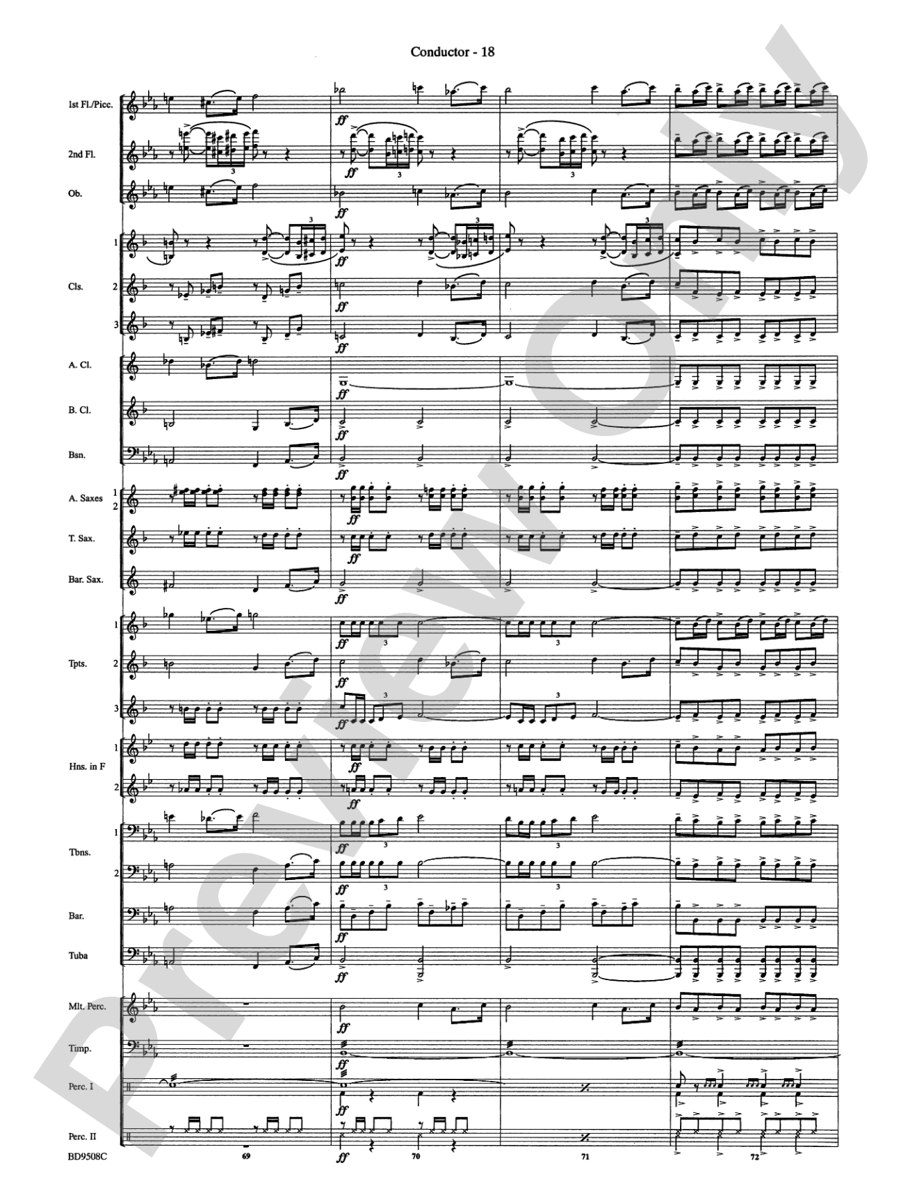 Procession of the Sardar (from Caucasian Sketches): Concert Band Conductor Score & Parts