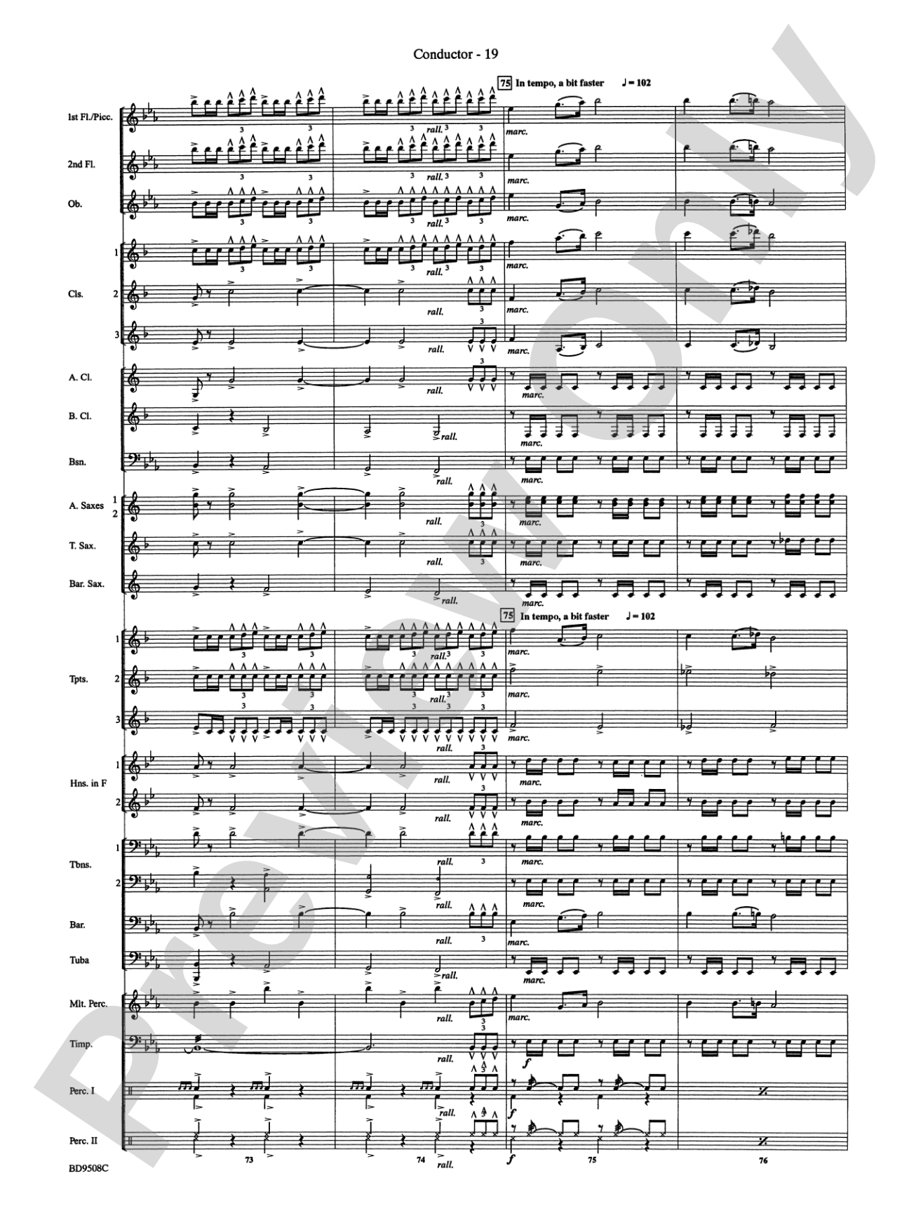 Procession of the Sardar (from Caucasian Sketches): Concert Band Conductor Score & Parts