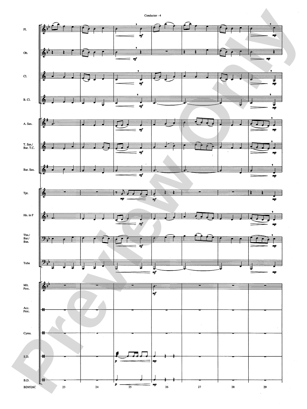 Brother James' Air: Concert Band Conductor Score & Parts