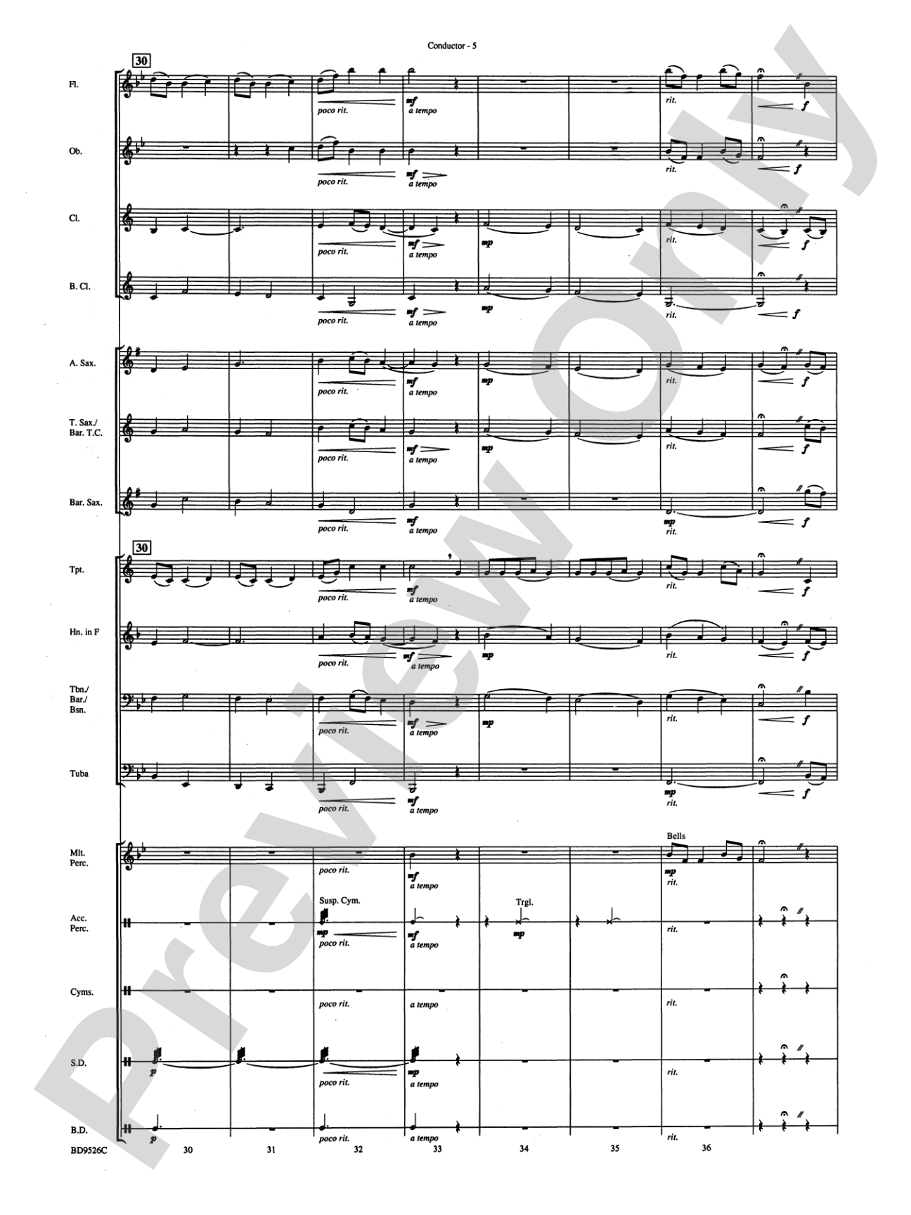 Brother James' Air: Concert Band Conductor Score & Parts