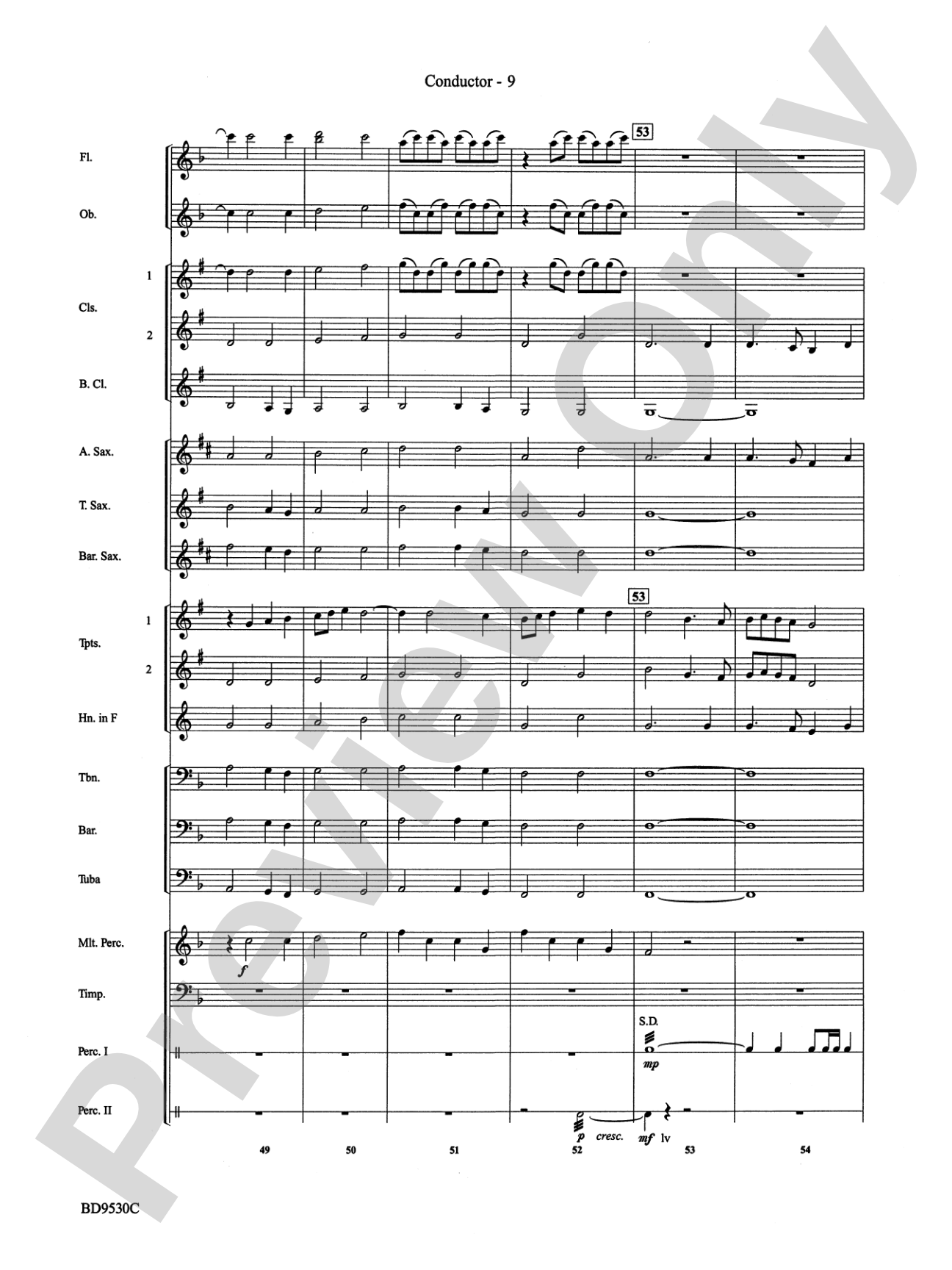 Shaker Variants: Concert Band Conductor Score & Parts