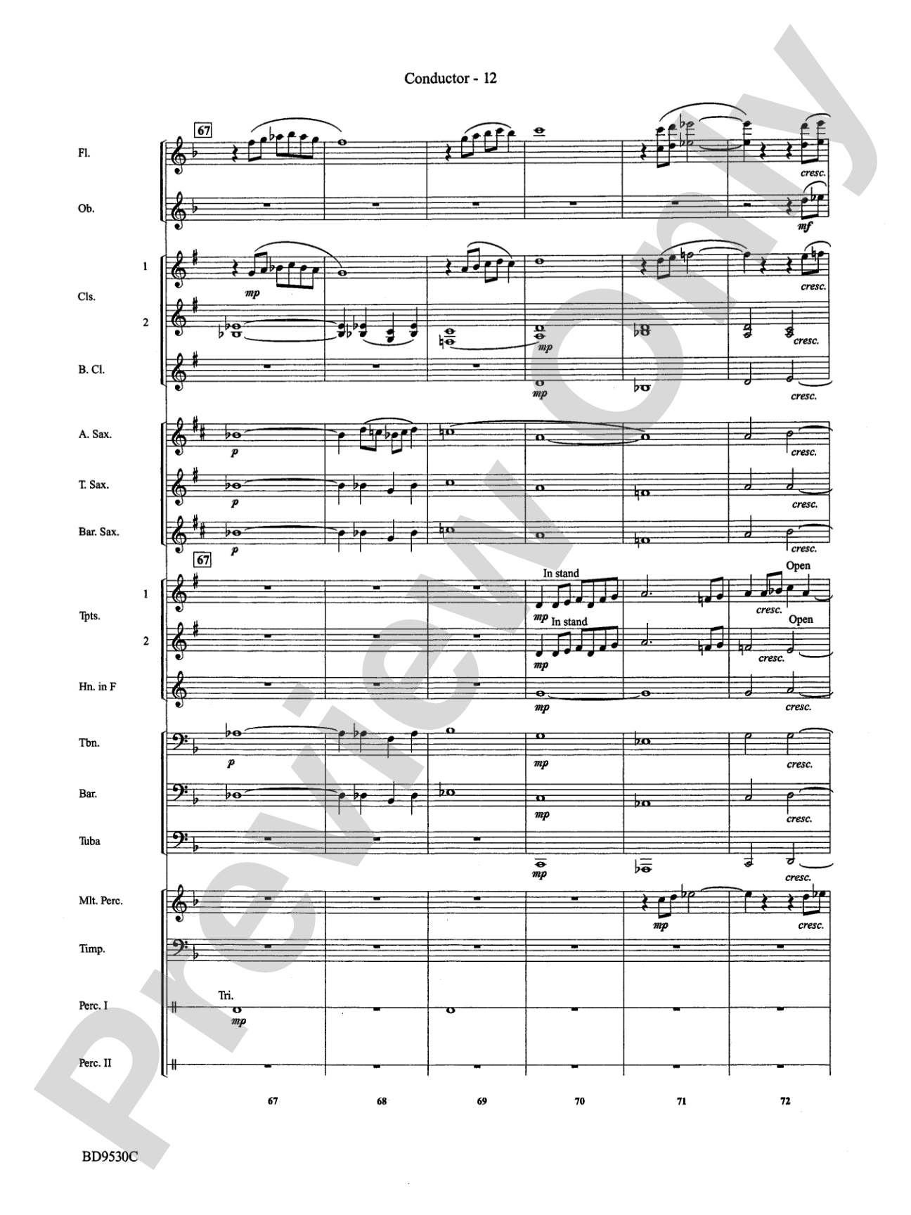 Shaker Variants: Concert Band Conductor Score & Parts
