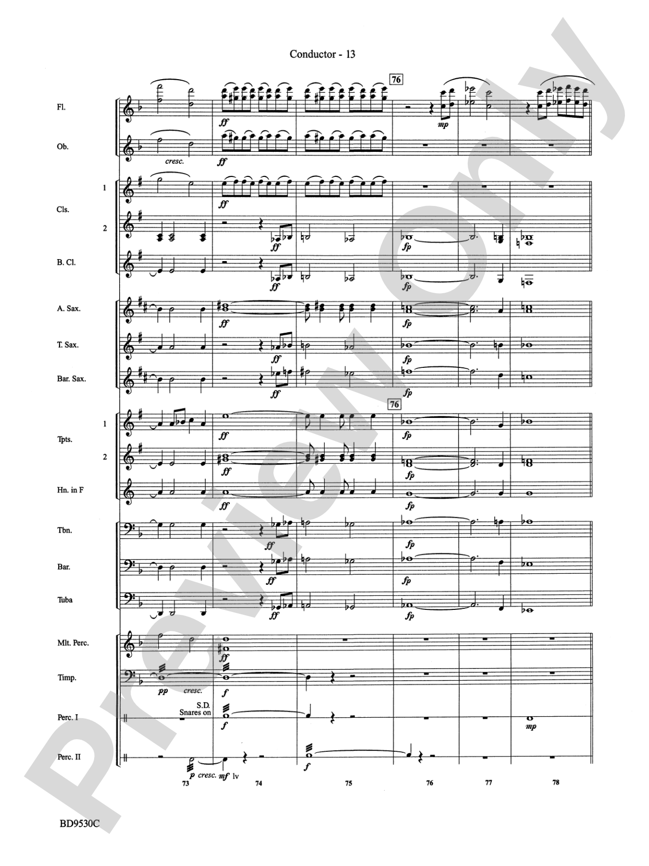 Shaker Variants: Concert Band Conductor Score & Parts