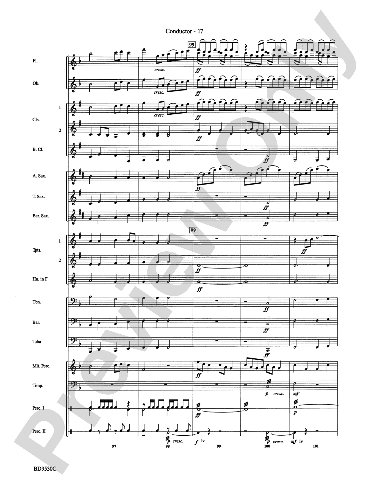 Shaker Variants: Concert Band Conductor Score & Parts