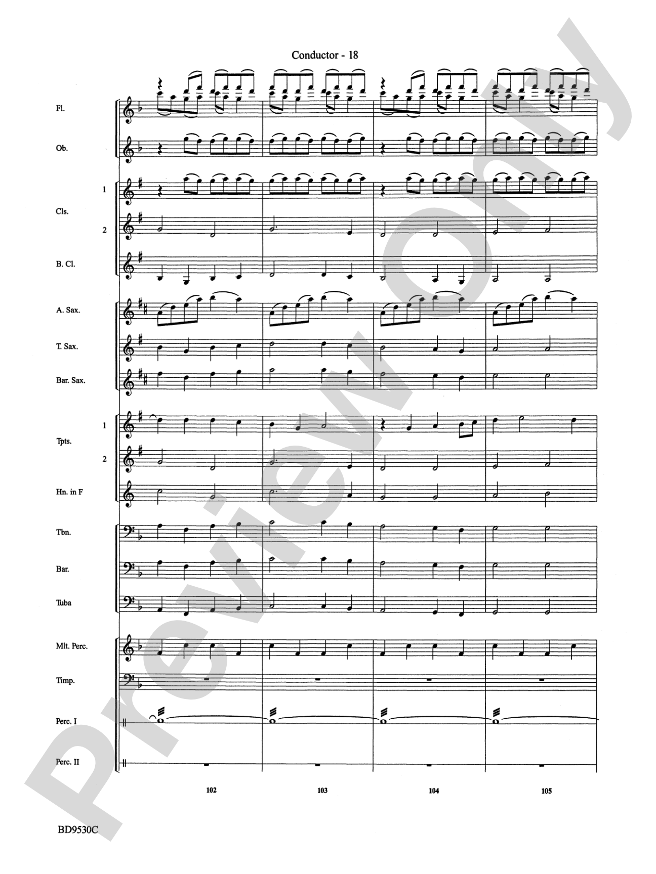 Shaker Variants: Concert Band Conductor Score & Parts