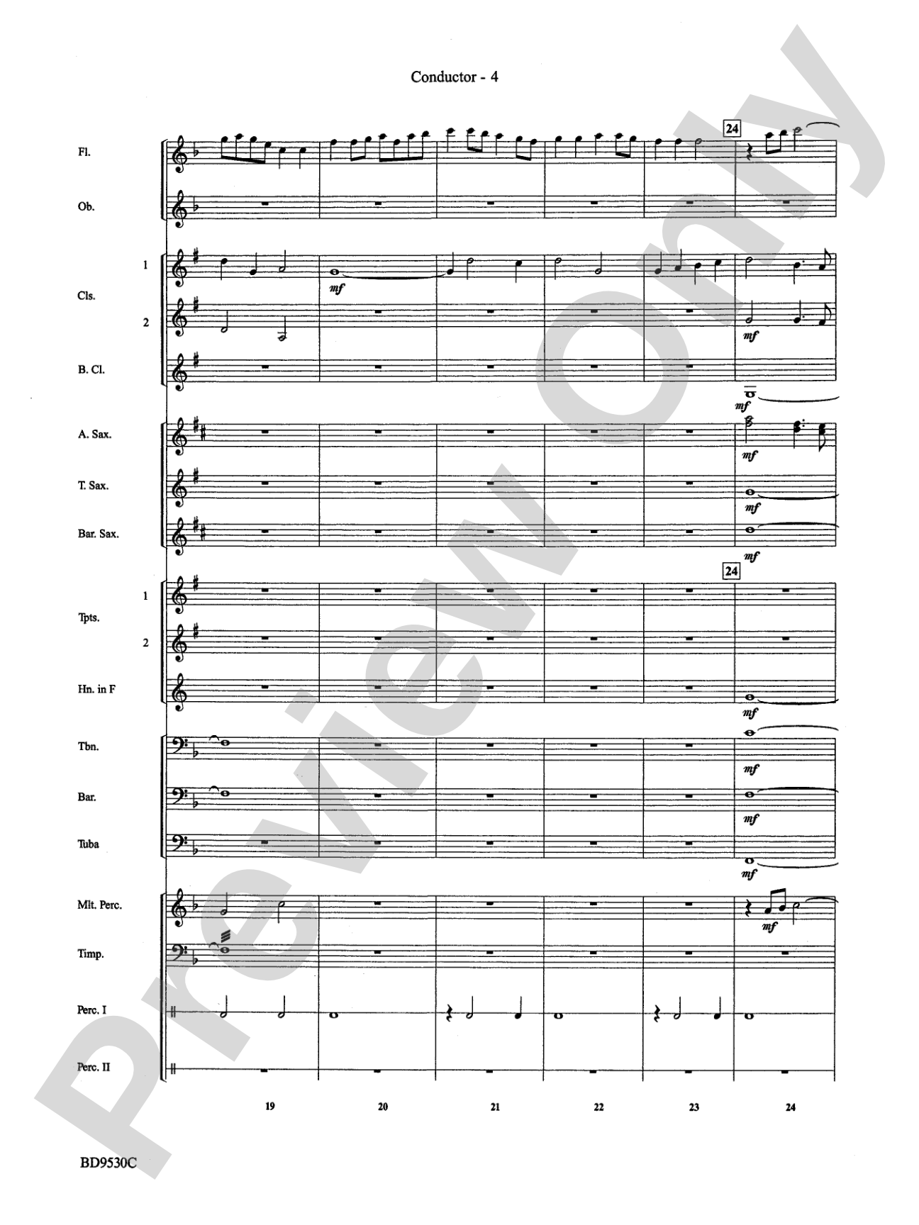 Shaker Variants: Concert Band Conductor Score & Parts