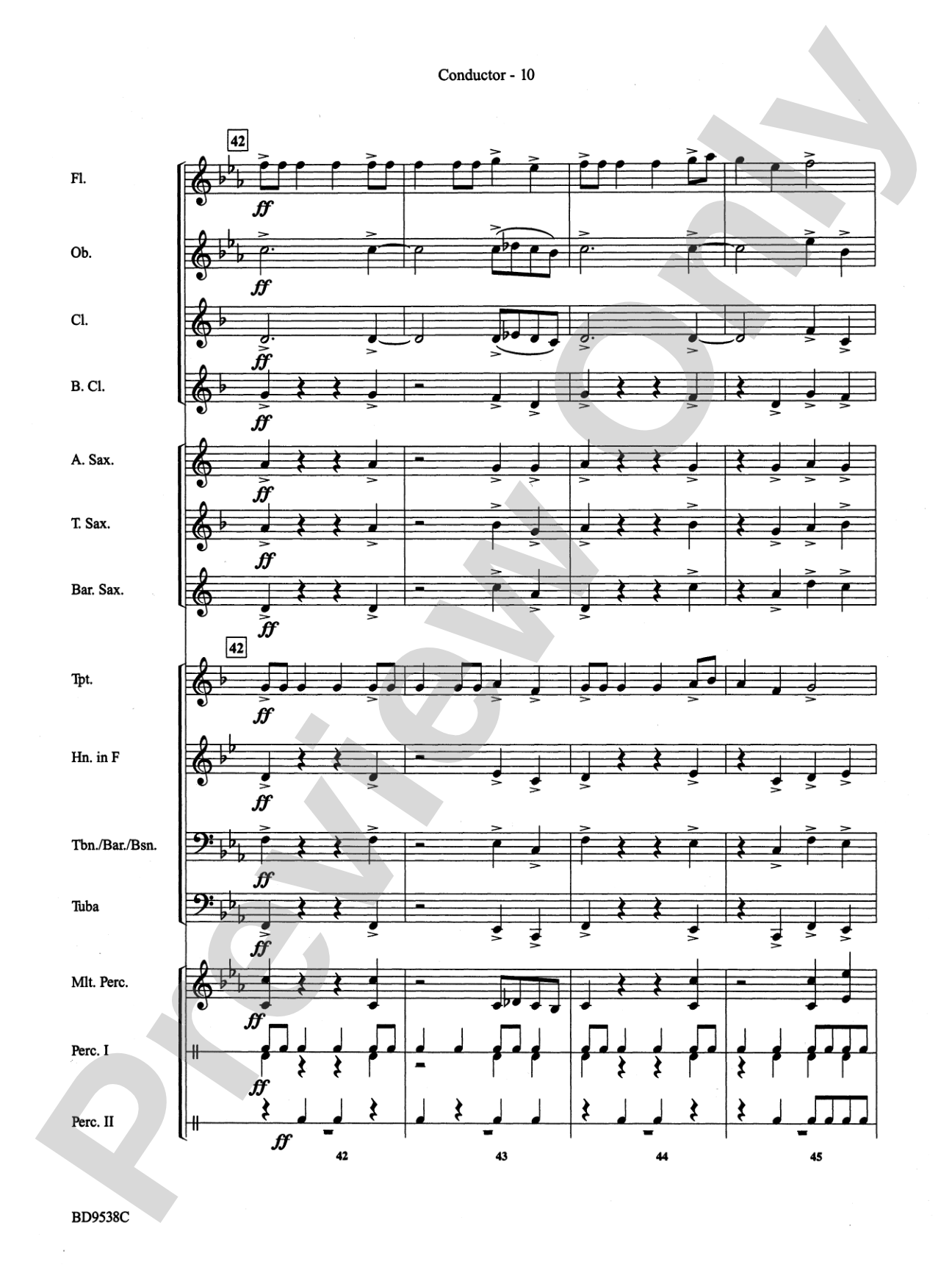 Excelcia: Concert Band Conductor Score & Parts