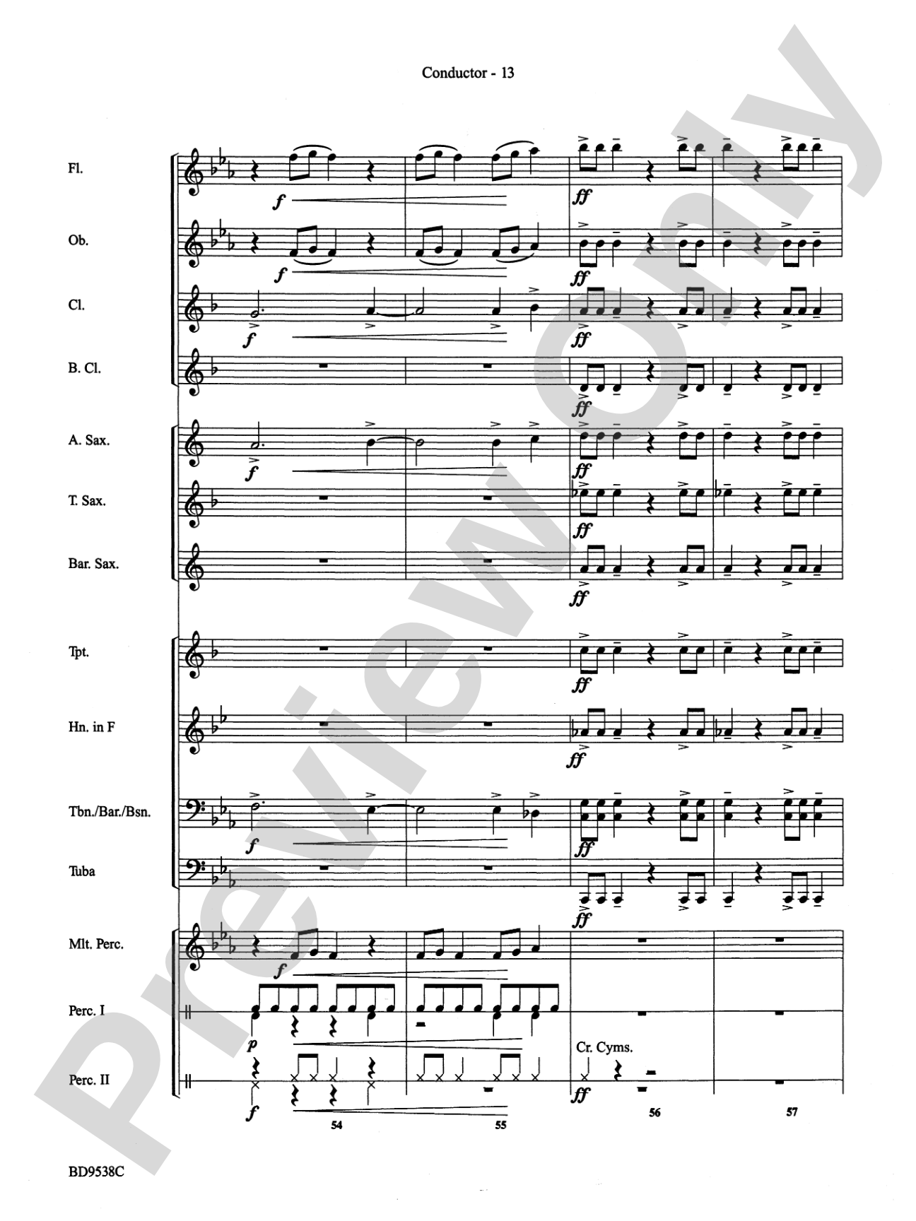 Excelcia: Concert Band Conductor Score & Parts