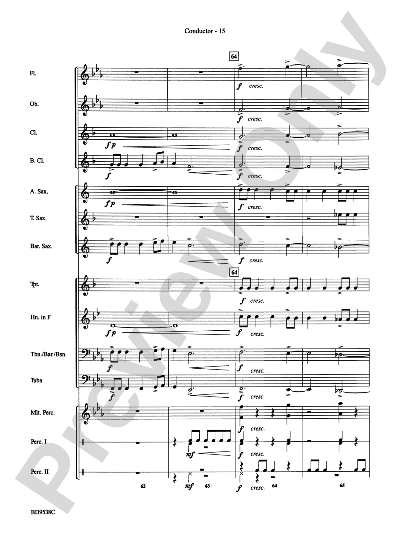 Excelcia: Concert Band Conductor Score & Parts