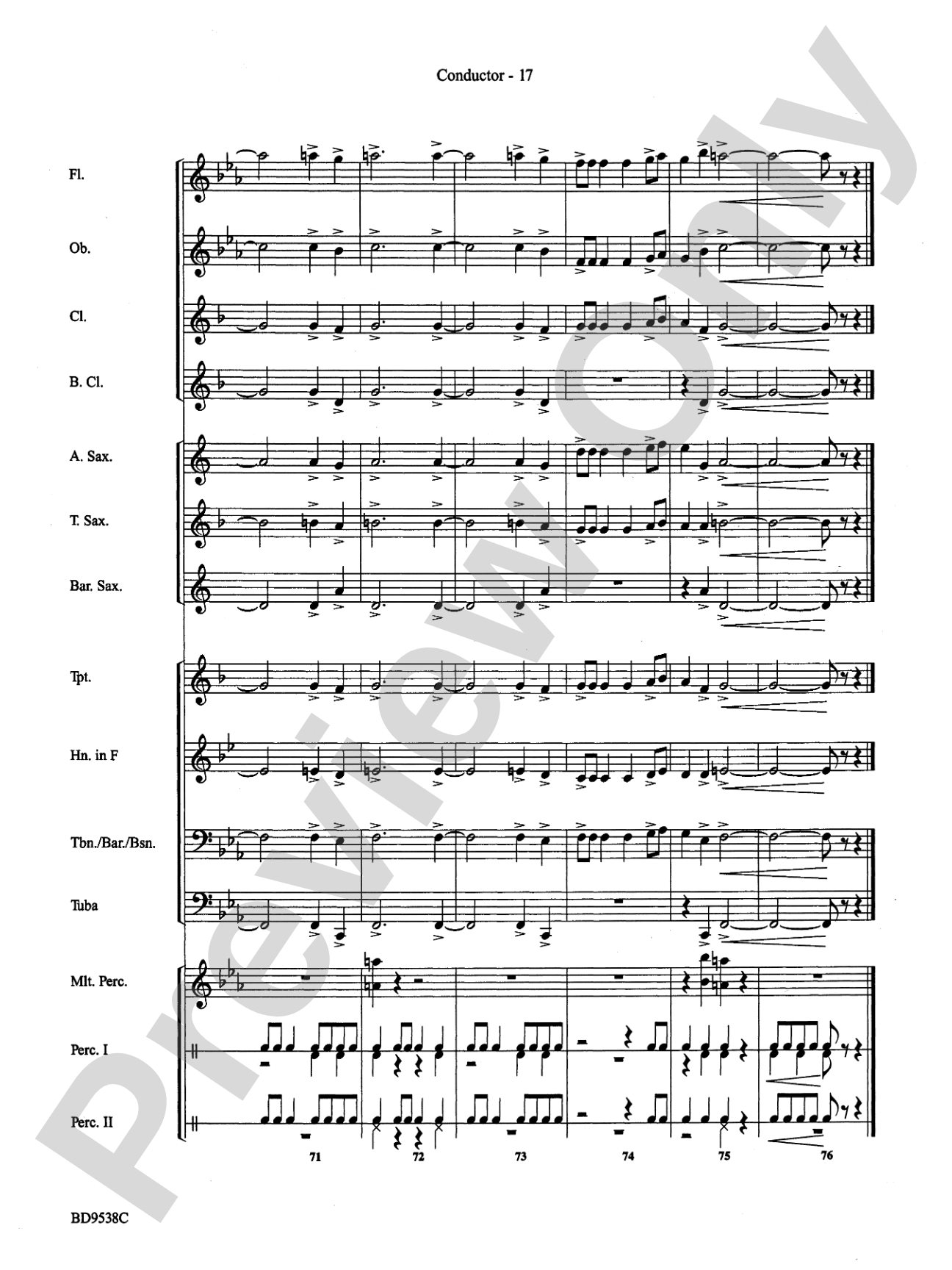 Excelcia: Concert Band Conductor Score & Parts