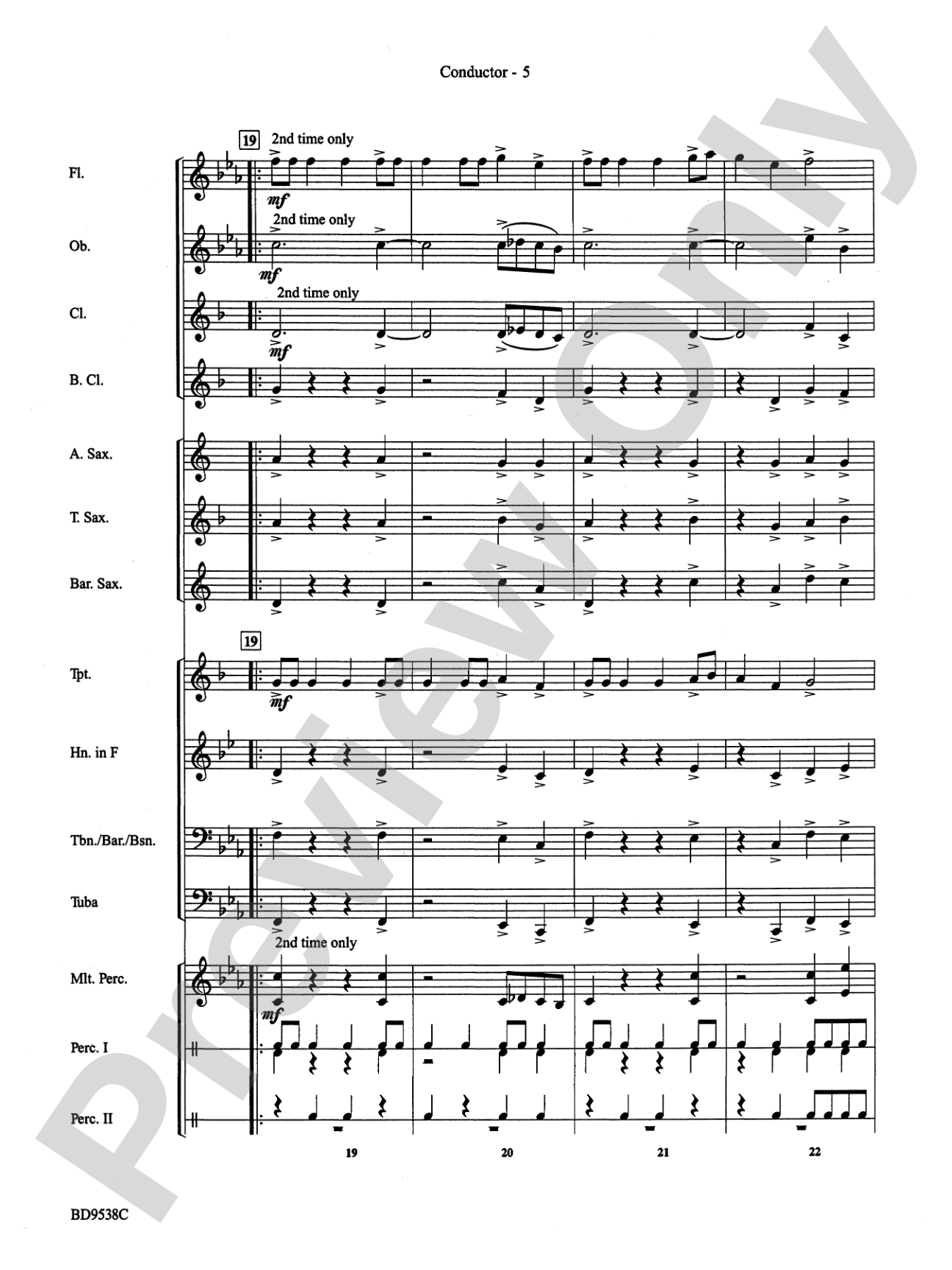 Excelcia: Concert Band Conductor Score & Parts