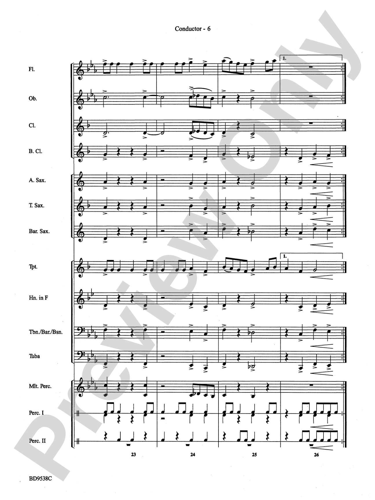 Excelcia: Concert Band Conductor Score & Parts