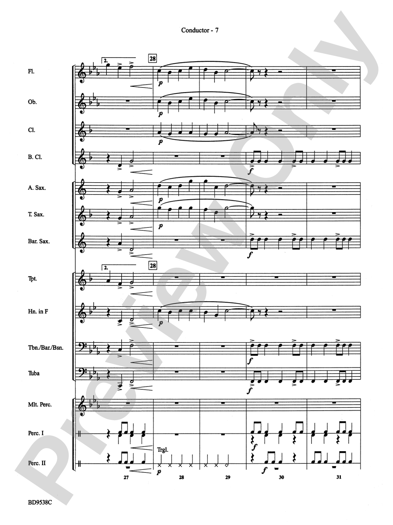 Excelcia: Concert Band Conductor Score & Parts