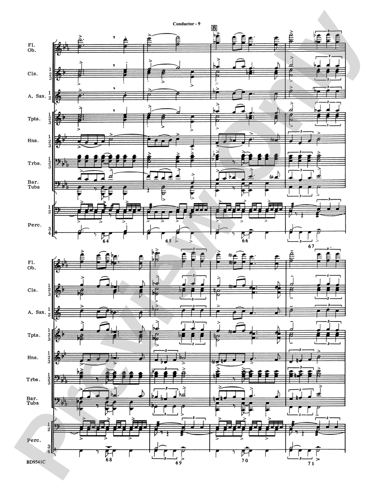 Alvamar Overture: Concert Band Conductor Score & Parts