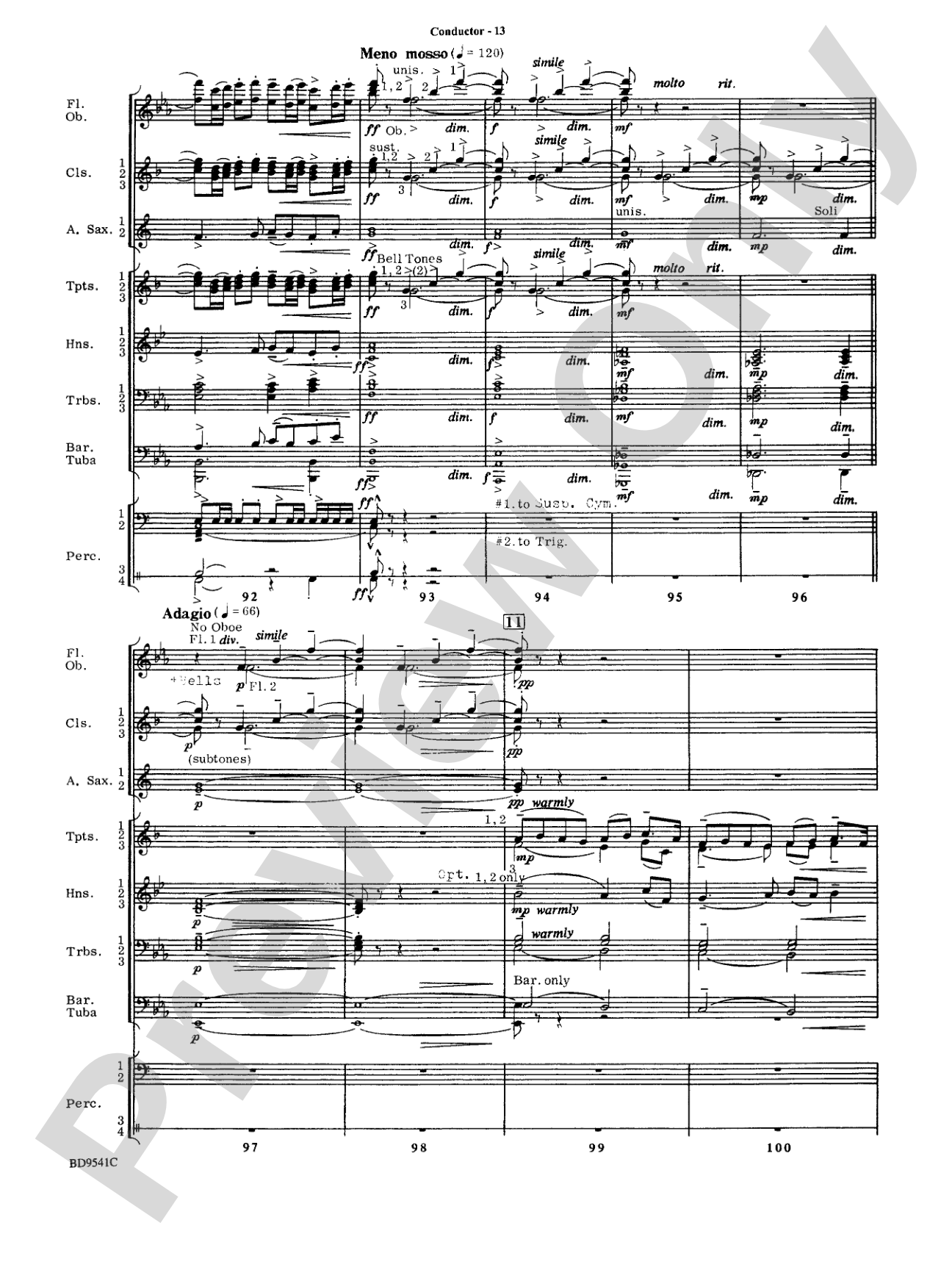 Alvamar Overture: Concert Band Conductor Score & Parts