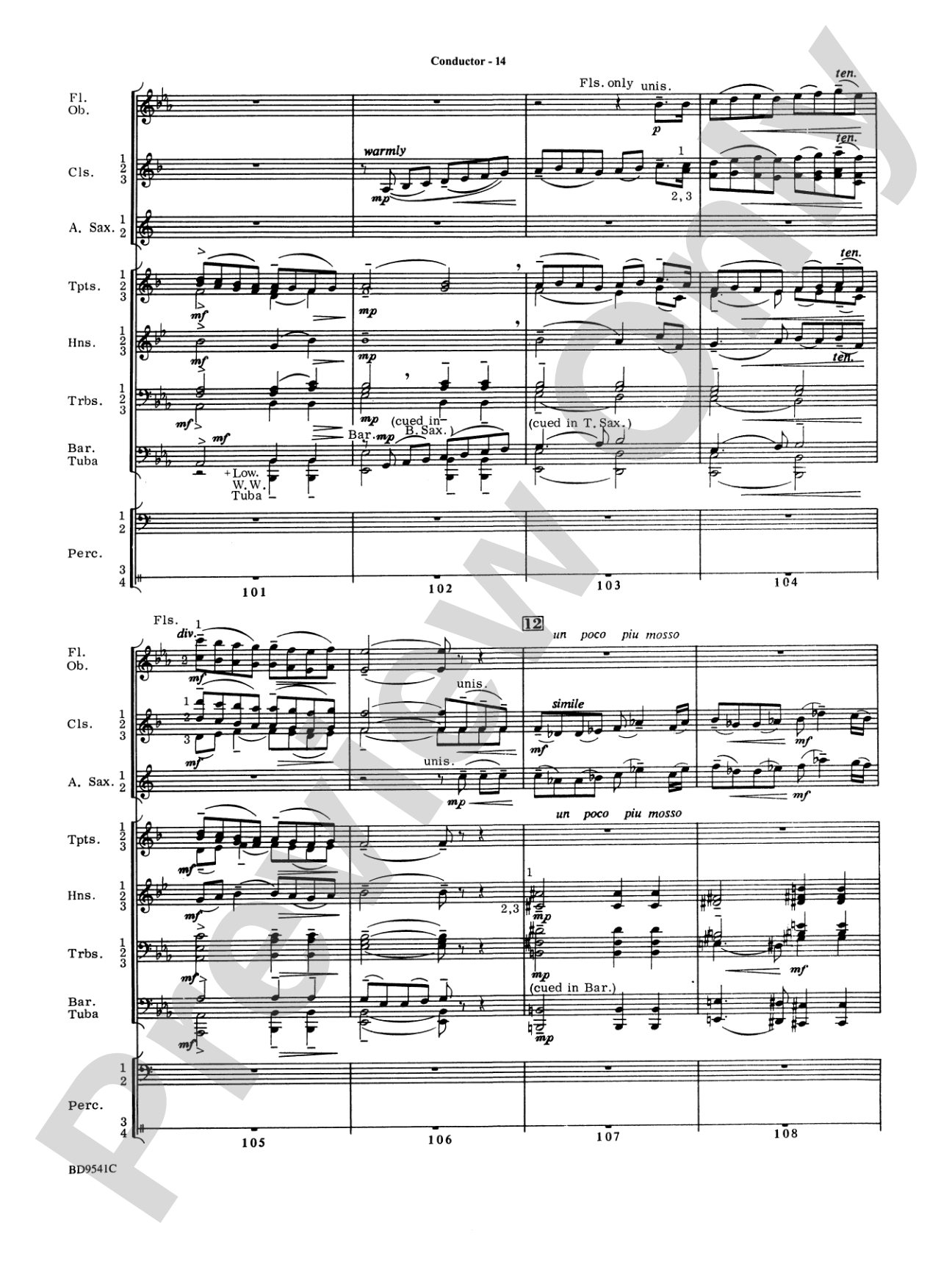 Alvamar Overture: Concert Band Conductor Score & Parts