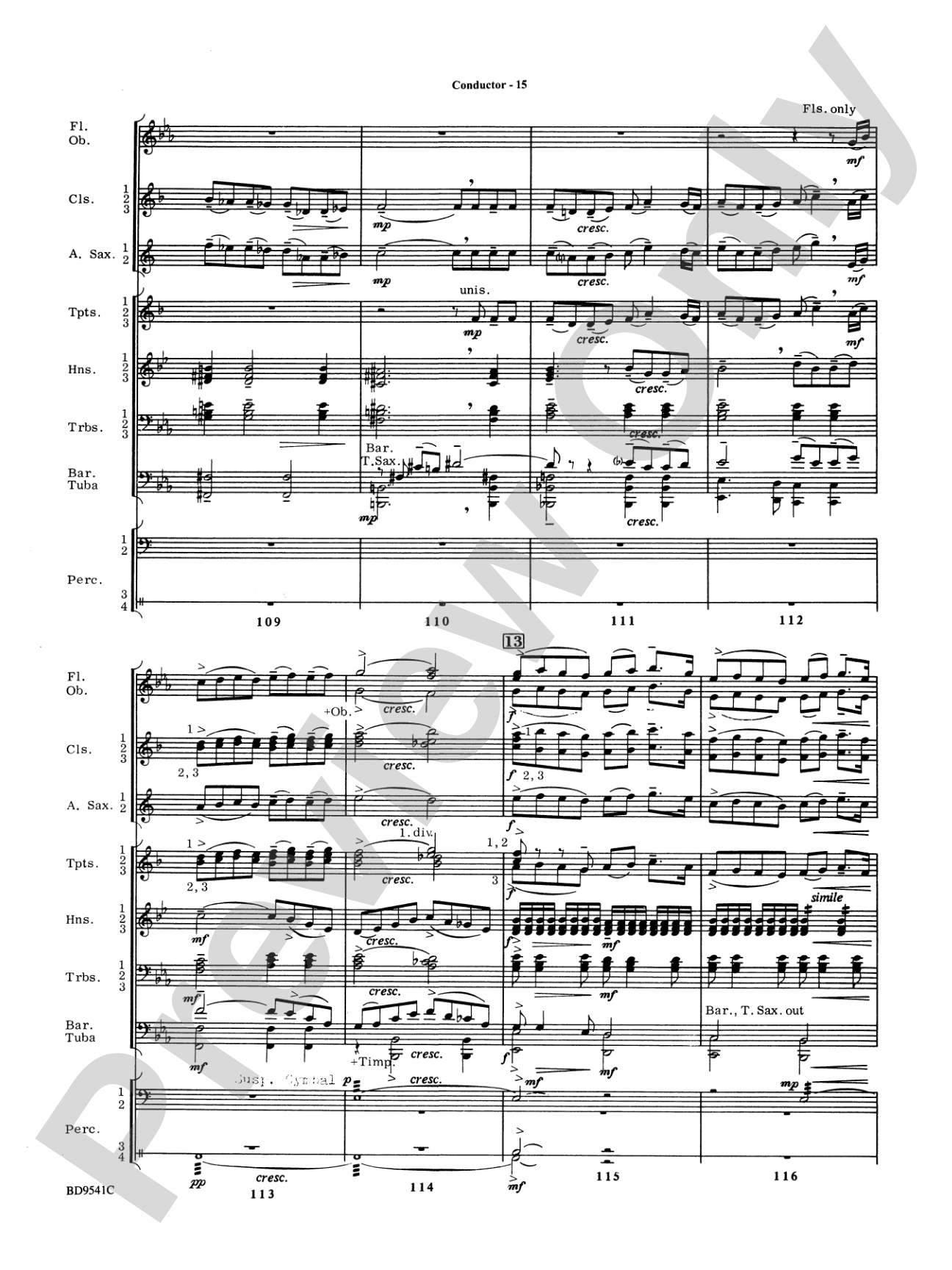 Alvamar Overture: Concert Band Conductor Score & Parts