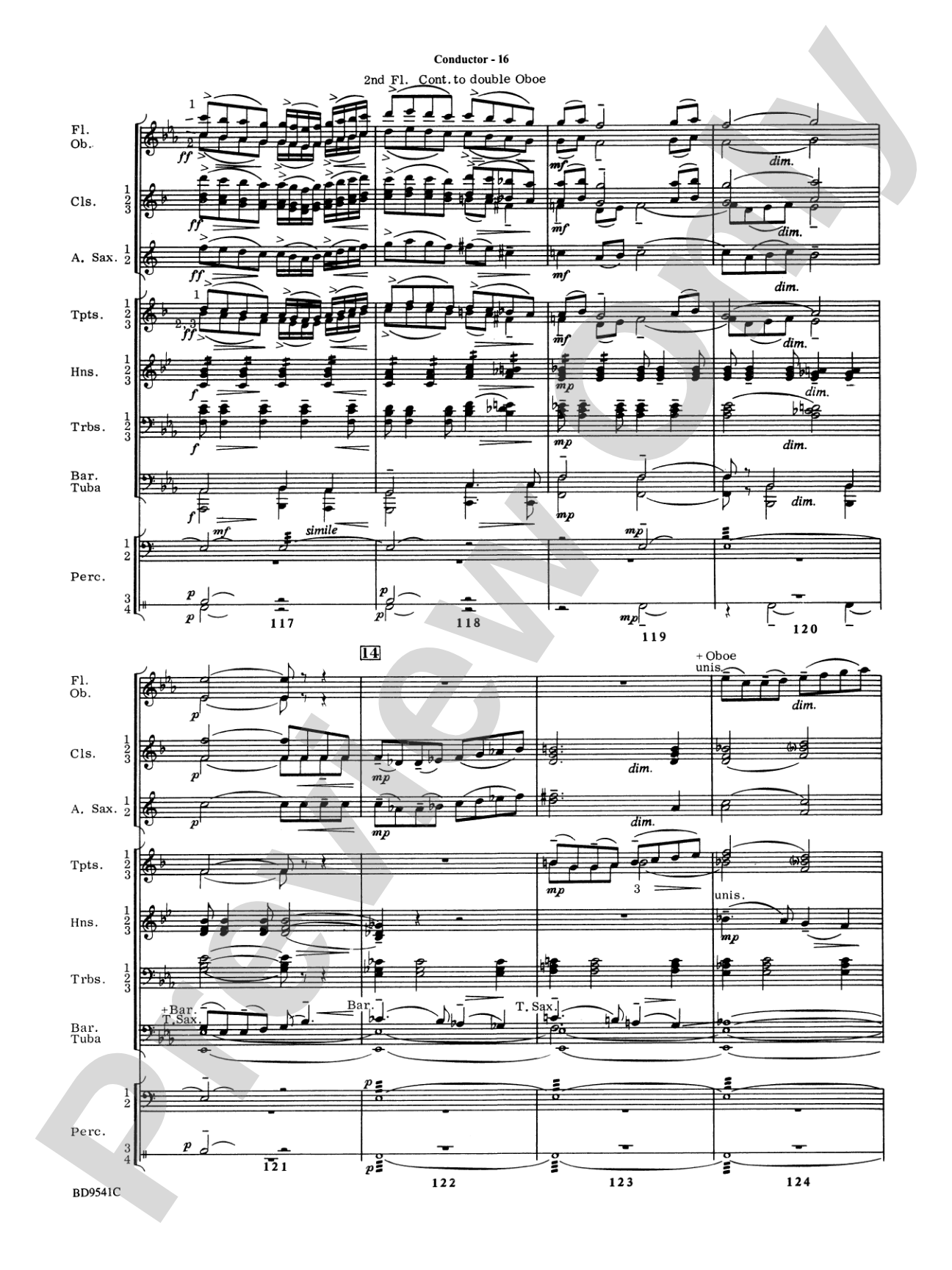 Alvamar Overture: Concert Band Conductor Score & Parts