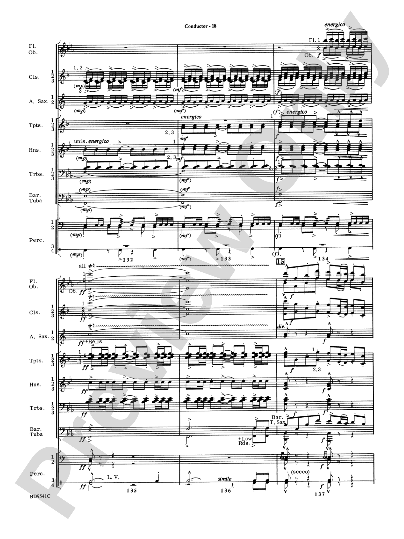 Alvamar Overture: Concert Band Conductor Score & Parts