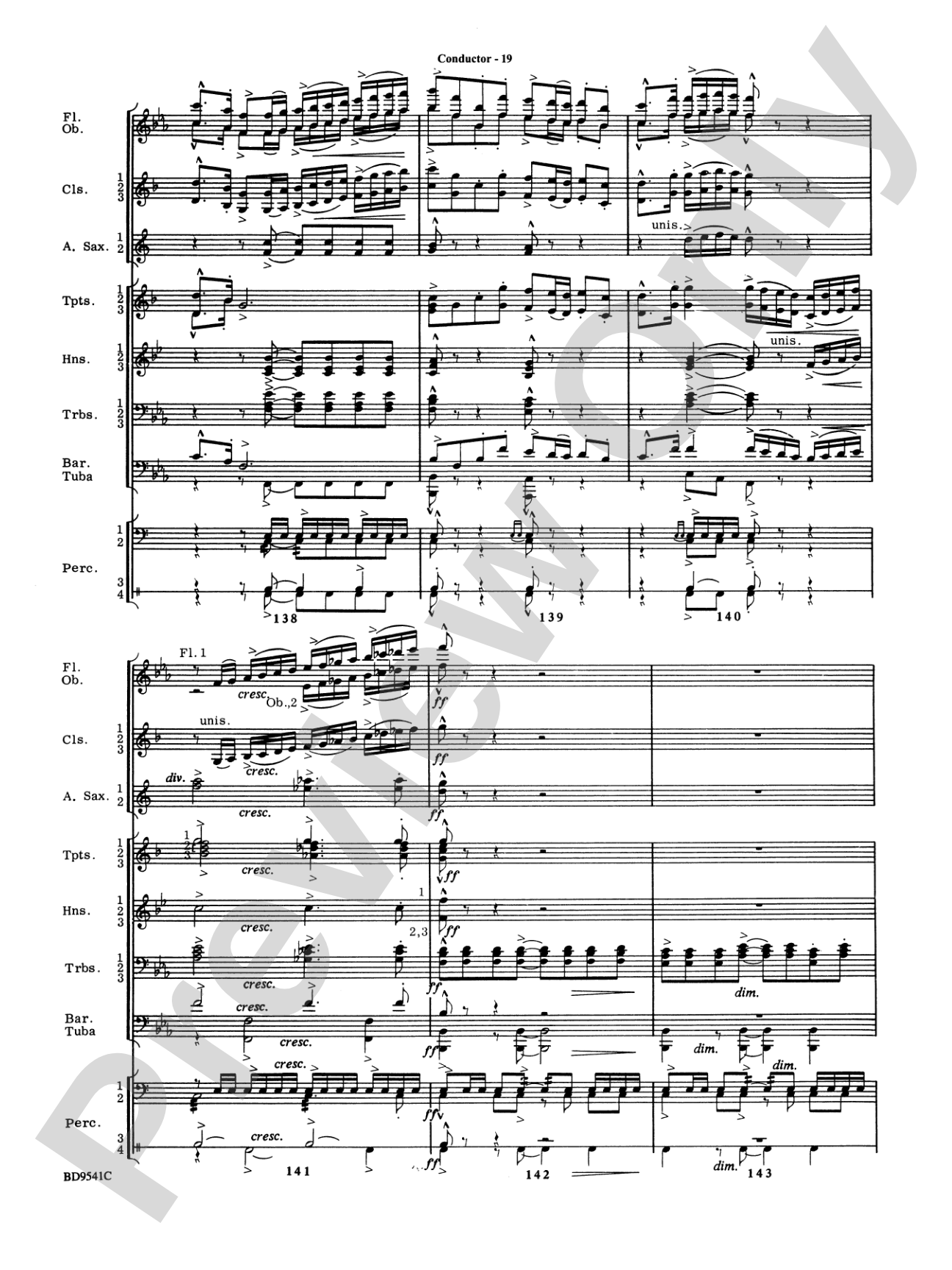 Alvamar Overture: Concert Band Conductor Score & Parts