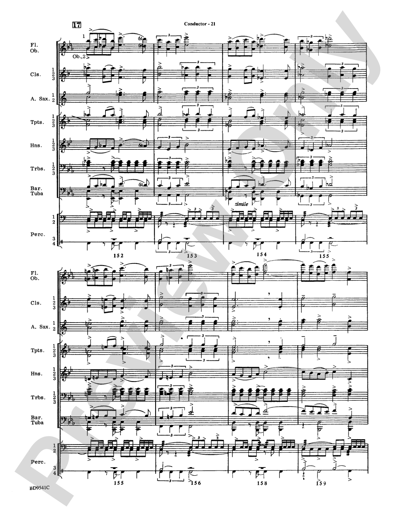 Alvamar Overture: Concert Band Conductor Score & Parts