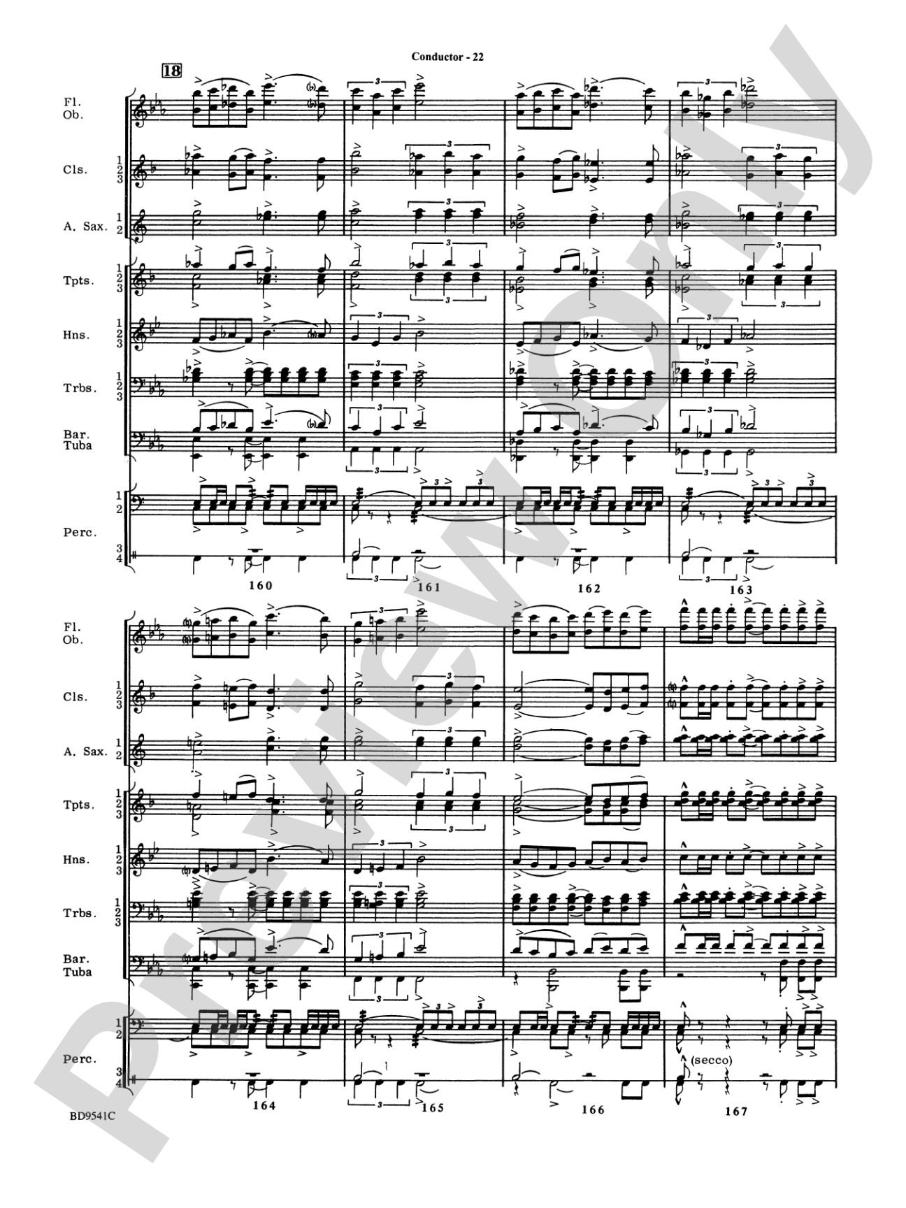 Alvamar Overture: Concert Band Conductor Score & Parts