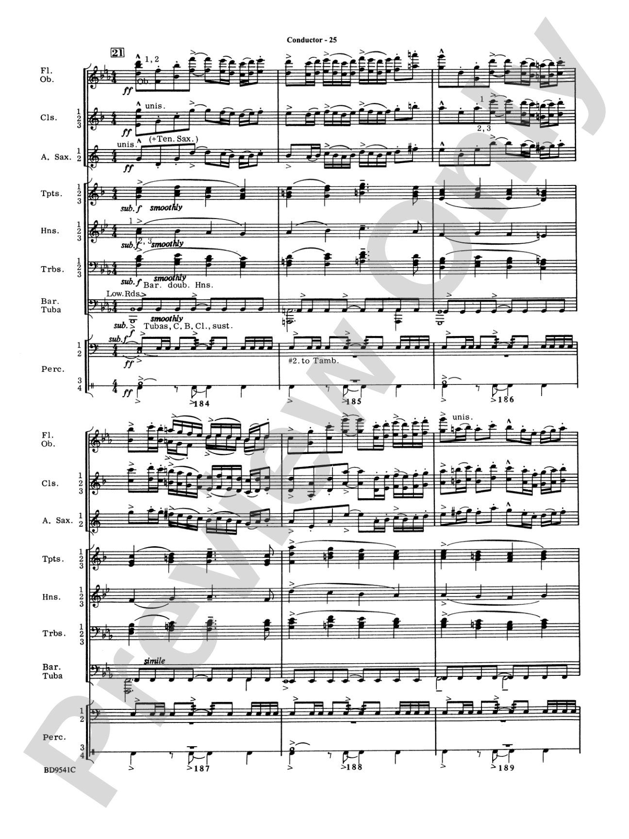Alvamar Overture: Concert Band Conductor Score & Parts