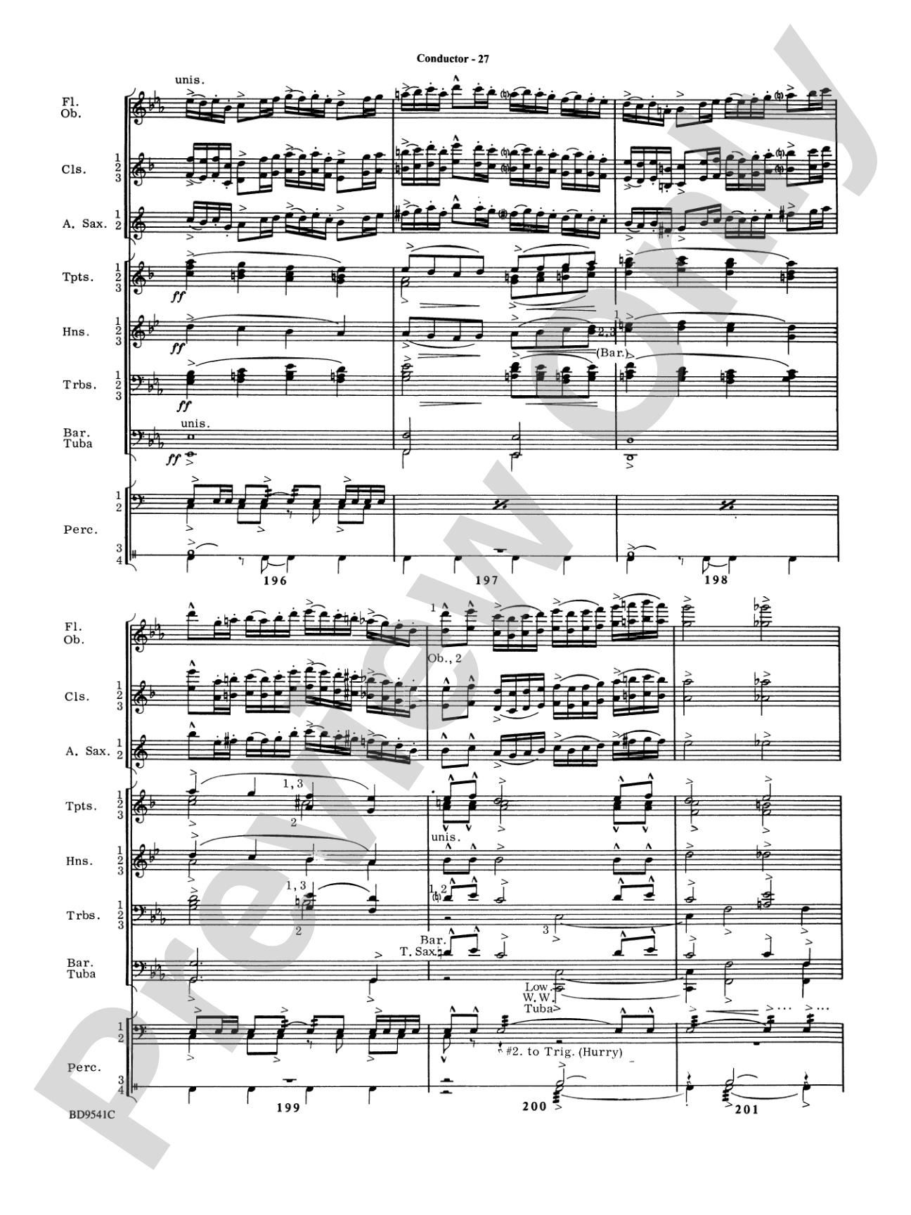 Alvamar Overture: Concert Band Conductor Score & Parts