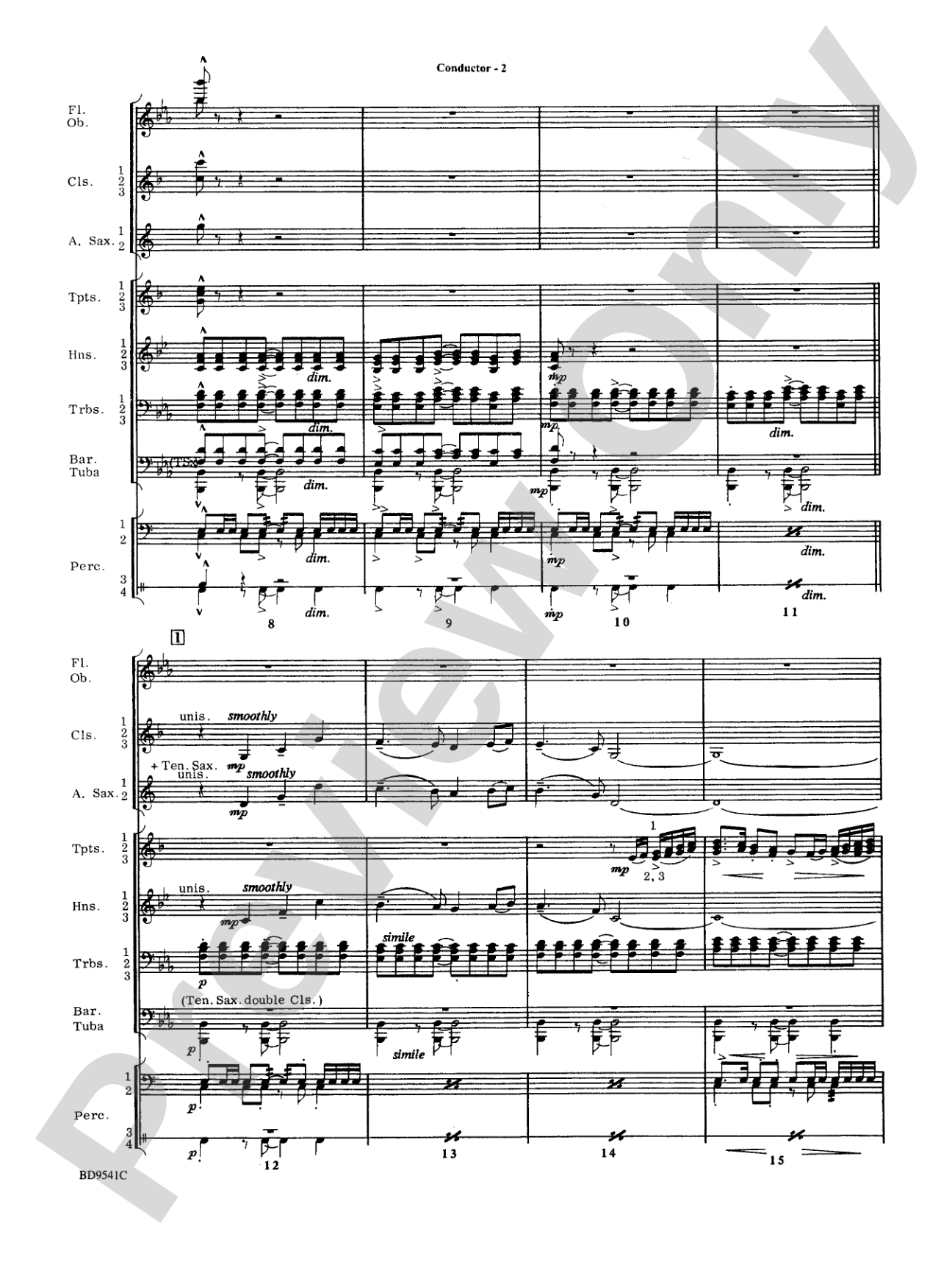 Alvamar Overture: Concert Band Conductor Score & Parts