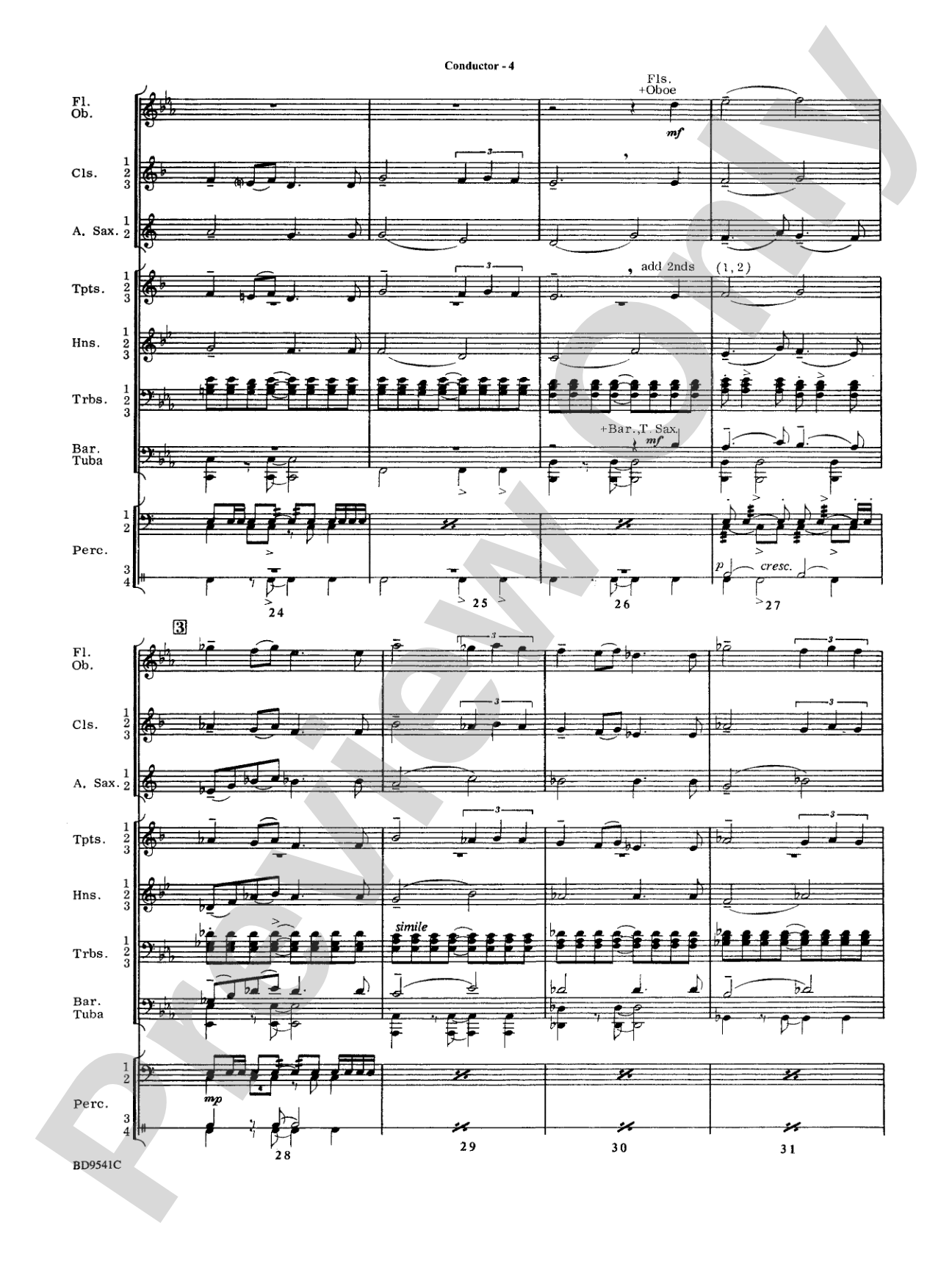 Alvamar Overture: Concert Band Conductor Score & Parts