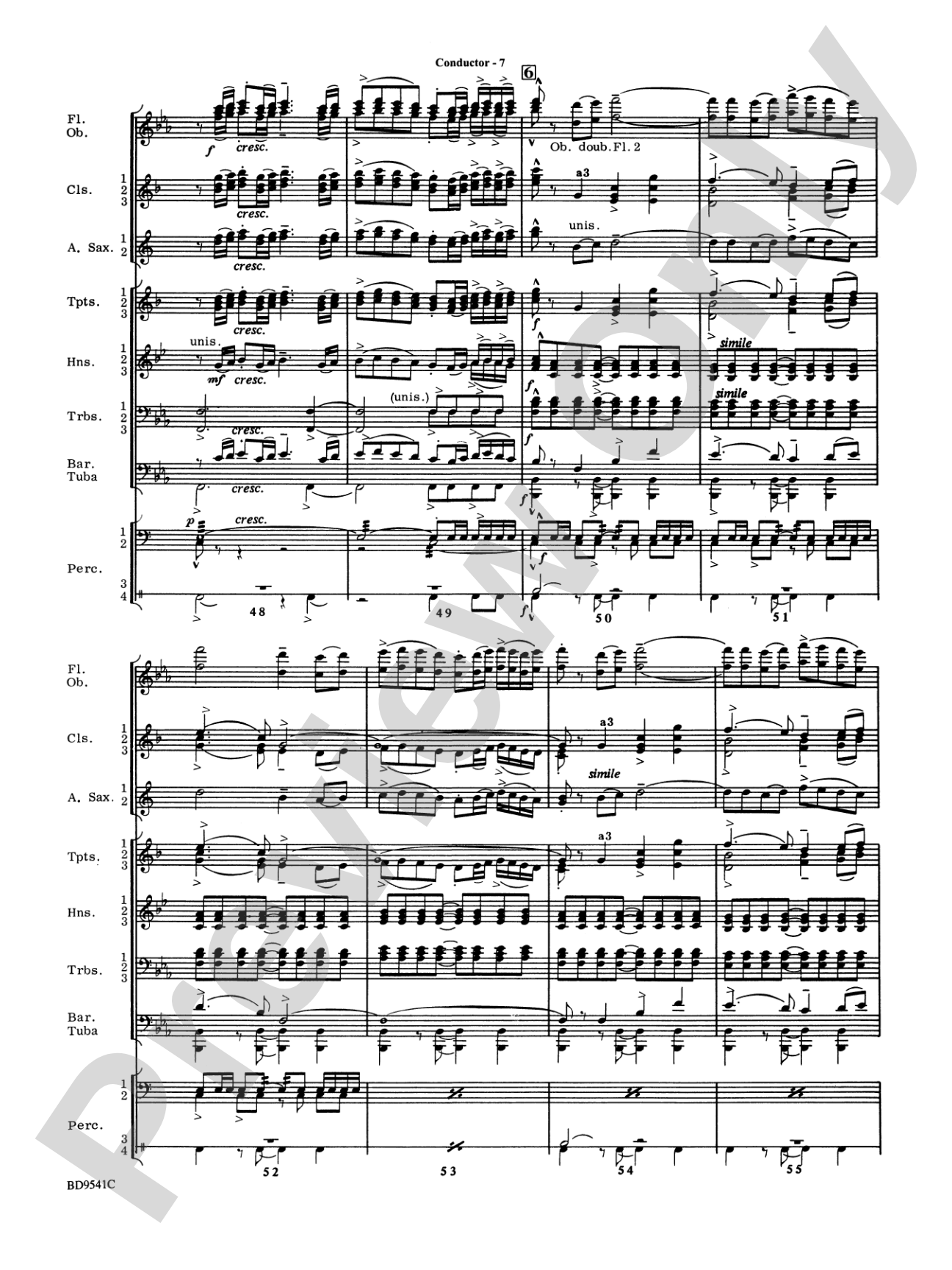 Alvamar Overture: Concert Band Conductor Score & Parts