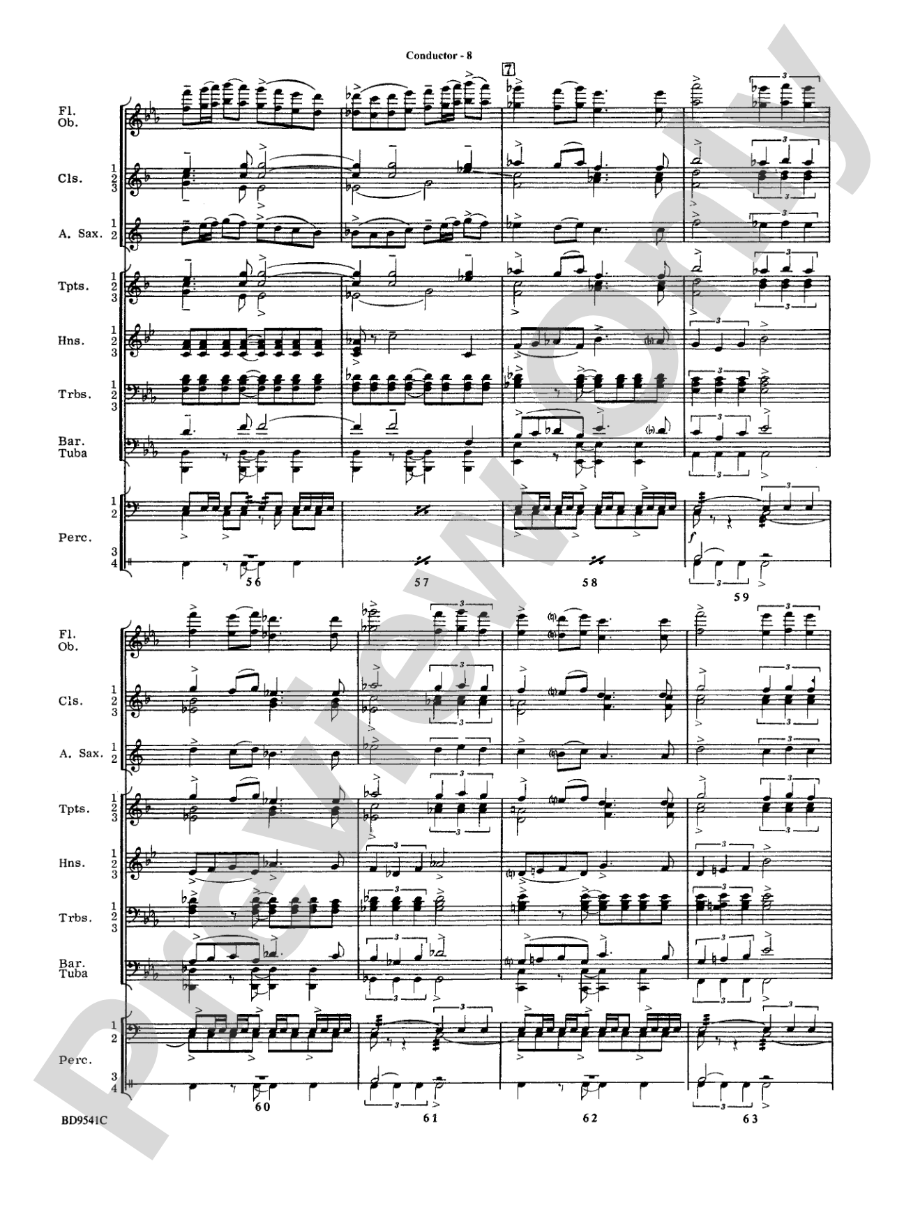 Alvamar Overture: Concert Band Conductor Score & Parts