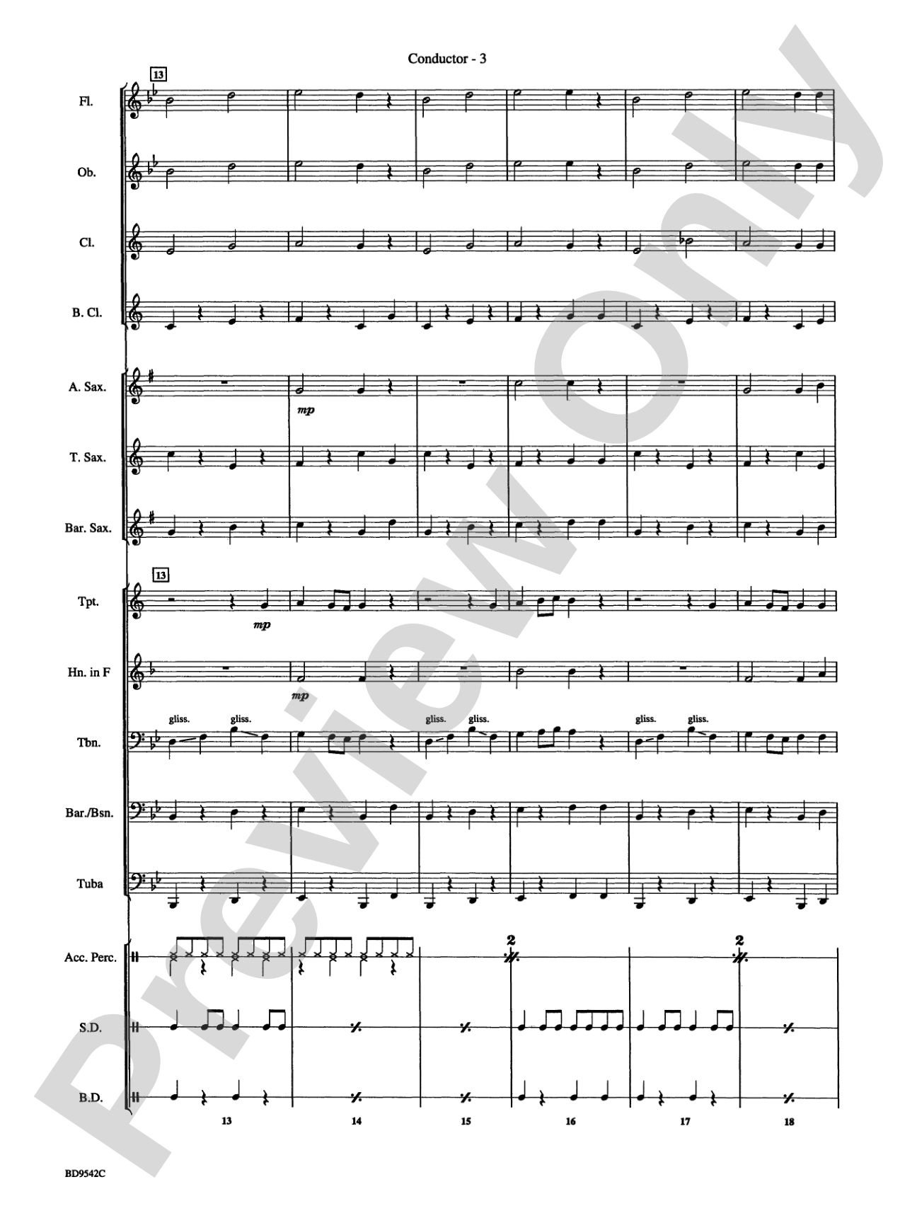 Trombo Mambo (Trombone Feature): Concert Band Conductor Score & Parts