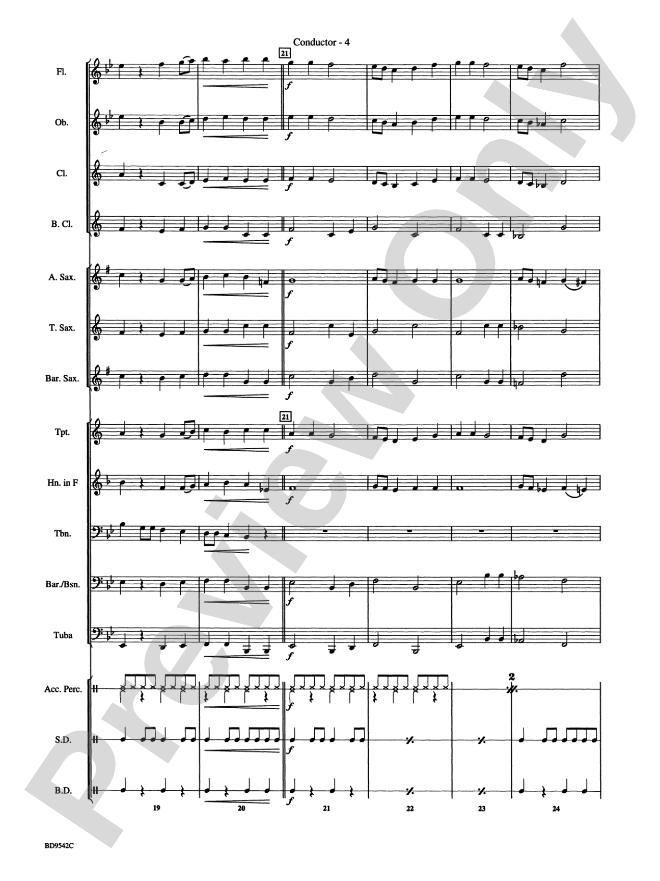 Trombo Mambo (Trombone Feature): Concert Band Conductor Score & Parts