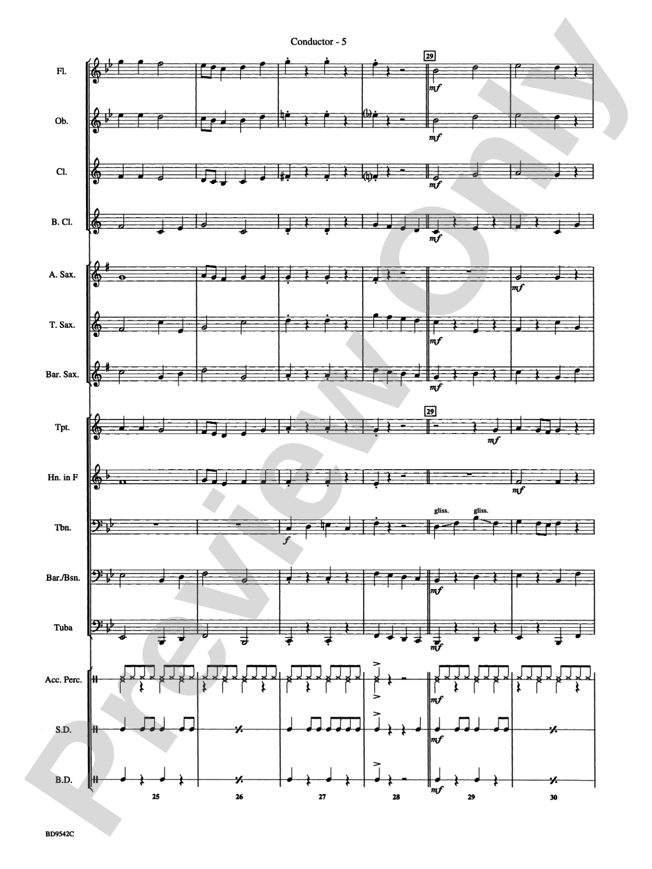 Trombo Mambo (Trombone Feature): Concert Band Conductor Score & Parts