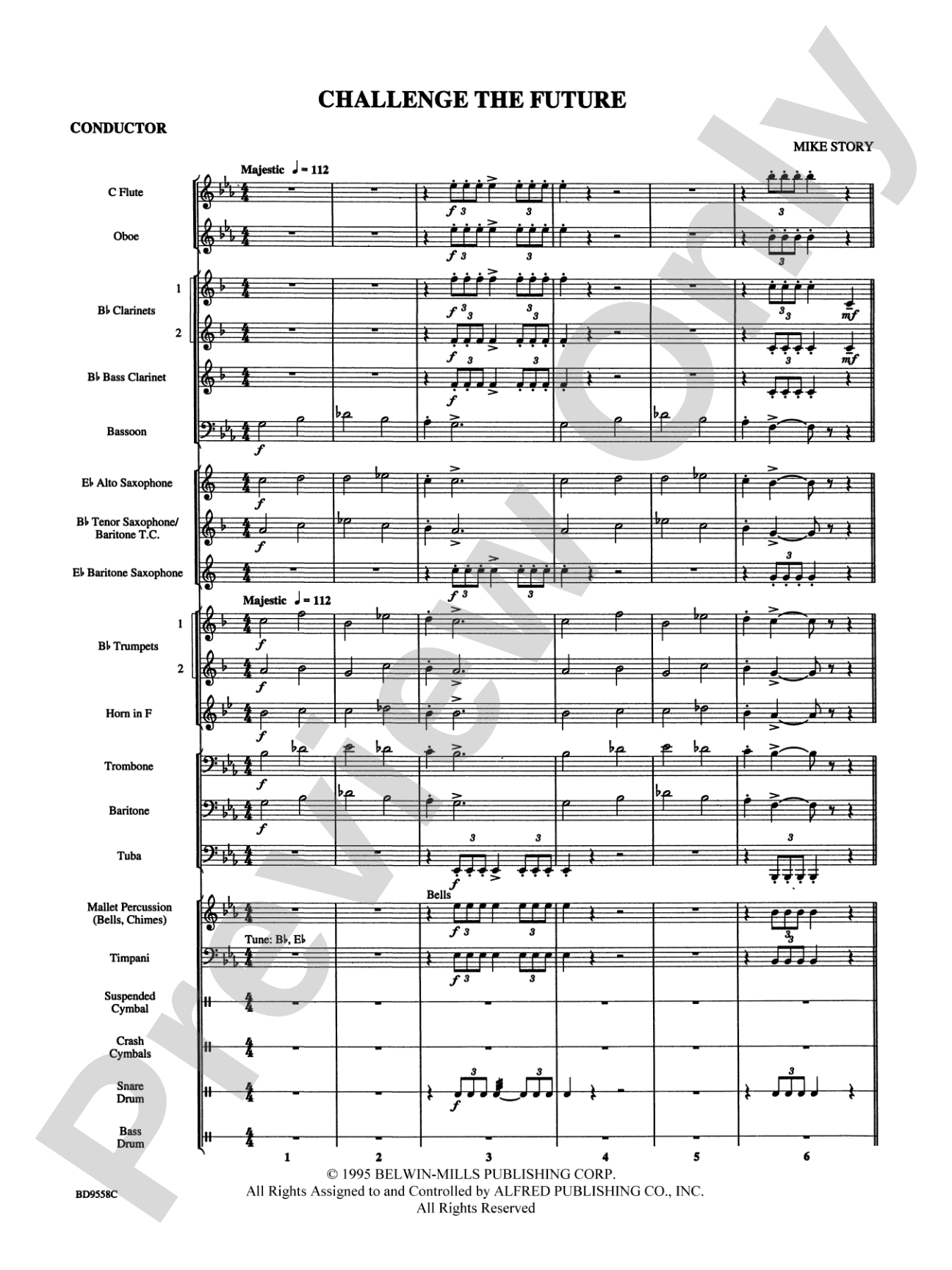 Challenge the Future: Concert Band Conductor Score & Parts
