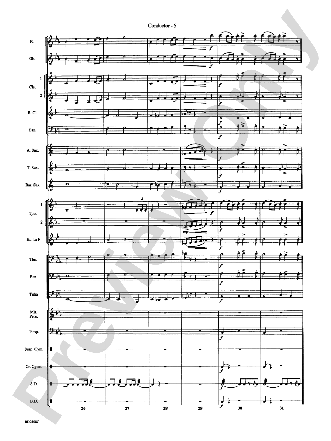 Challenge the Future: Concert Band Conductor Score & Parts