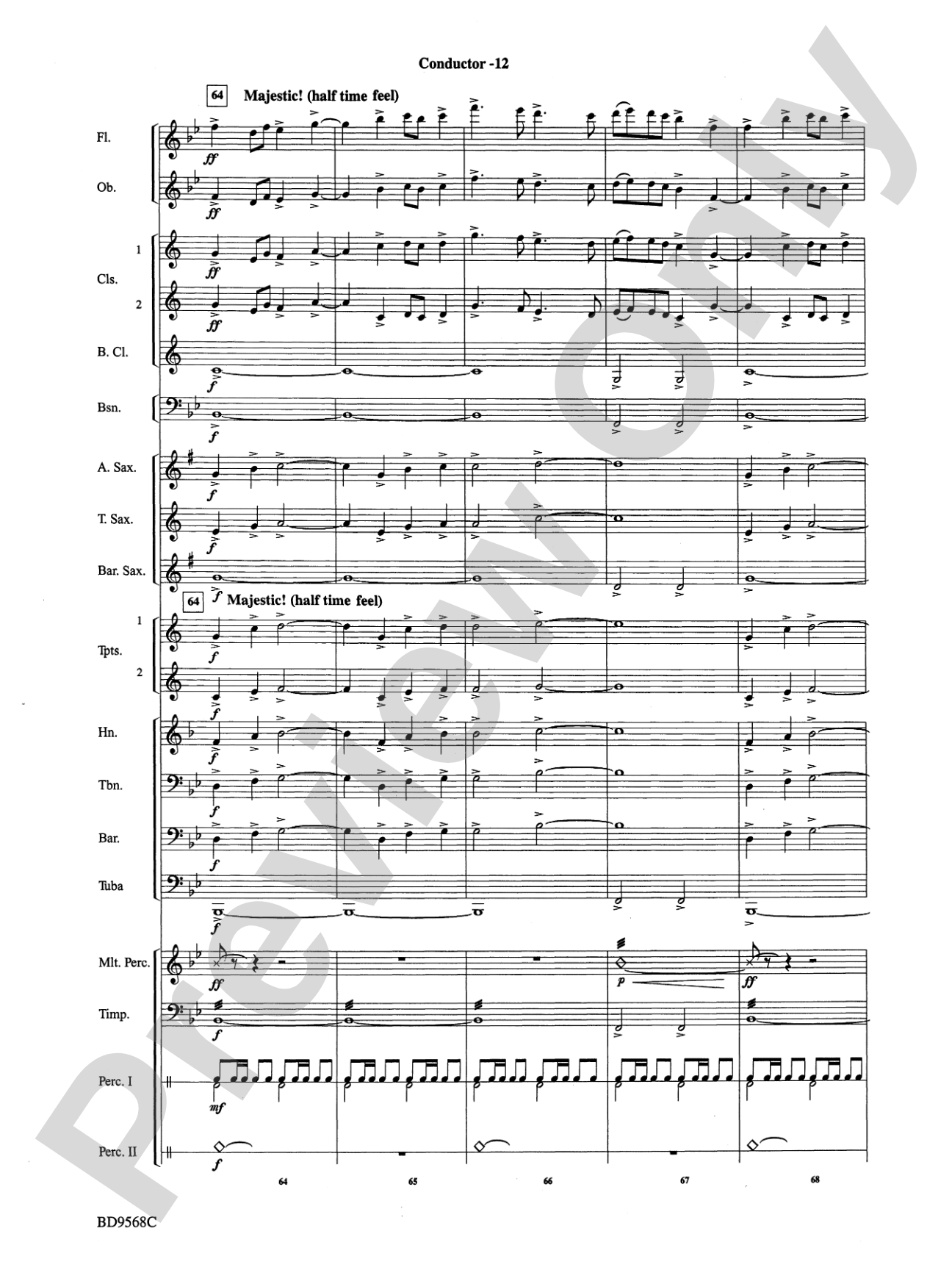 At the Crossroads: Concert Band Conductor Score & Parts