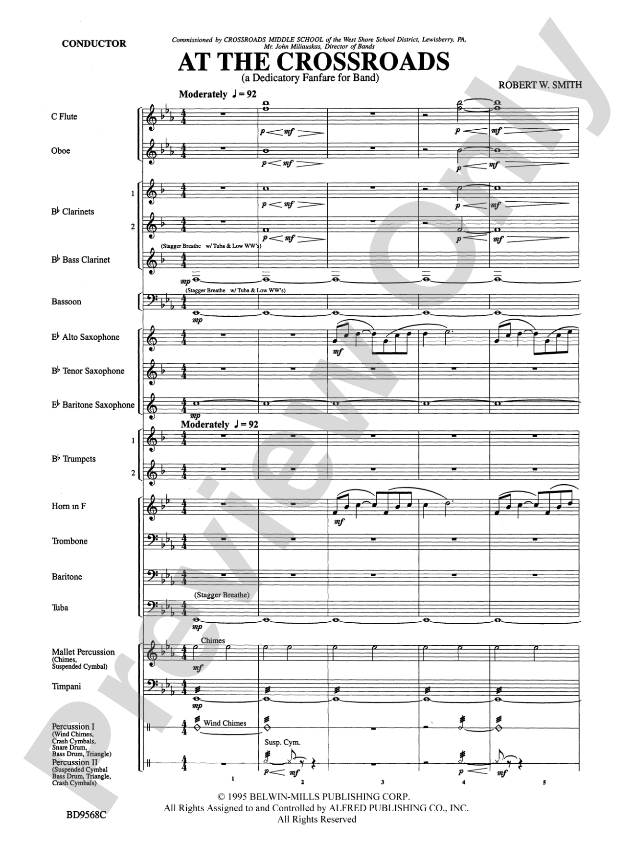 At the Crossroads: Concert Band Conductor Score & Parts