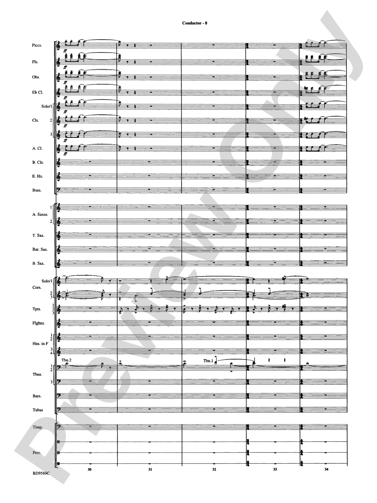 Jericho: Concert Band Conductor Score & Parts